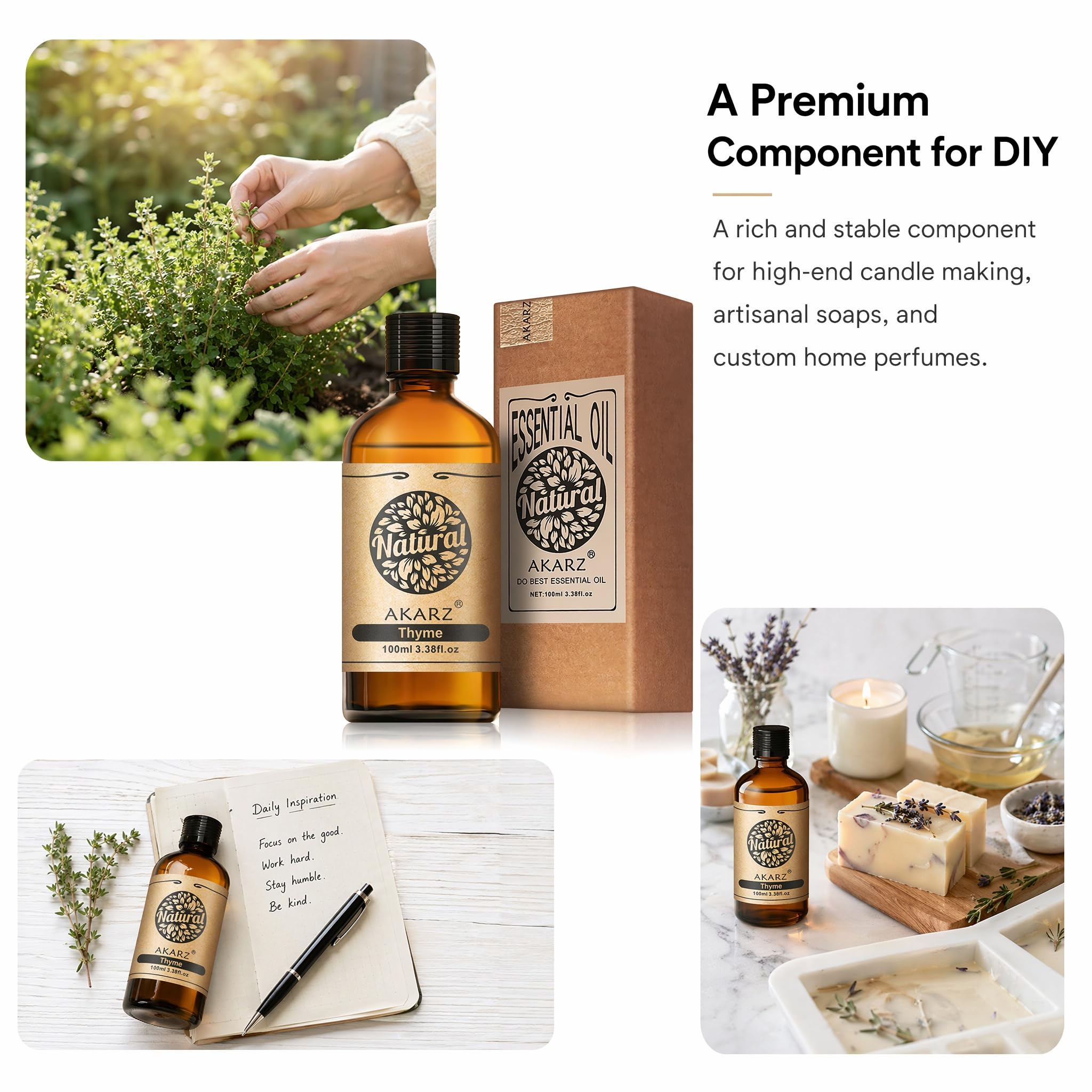 AKARZ 100ml Olejek esencjny z Mięty Sosnowej - Naturalny olejek aromatyczny do dyfuzorów, lamp aromatycznych i aromatów pomieszczeń