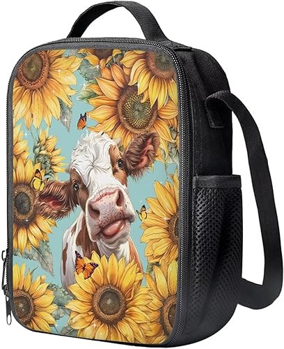 Miniatura 7 de INSTANTARTS Bolsas de almuerzo de caracoles morados para niños y niñas, con aislamiento, hielera térmica, bolsa de almuerzo para regreso a la