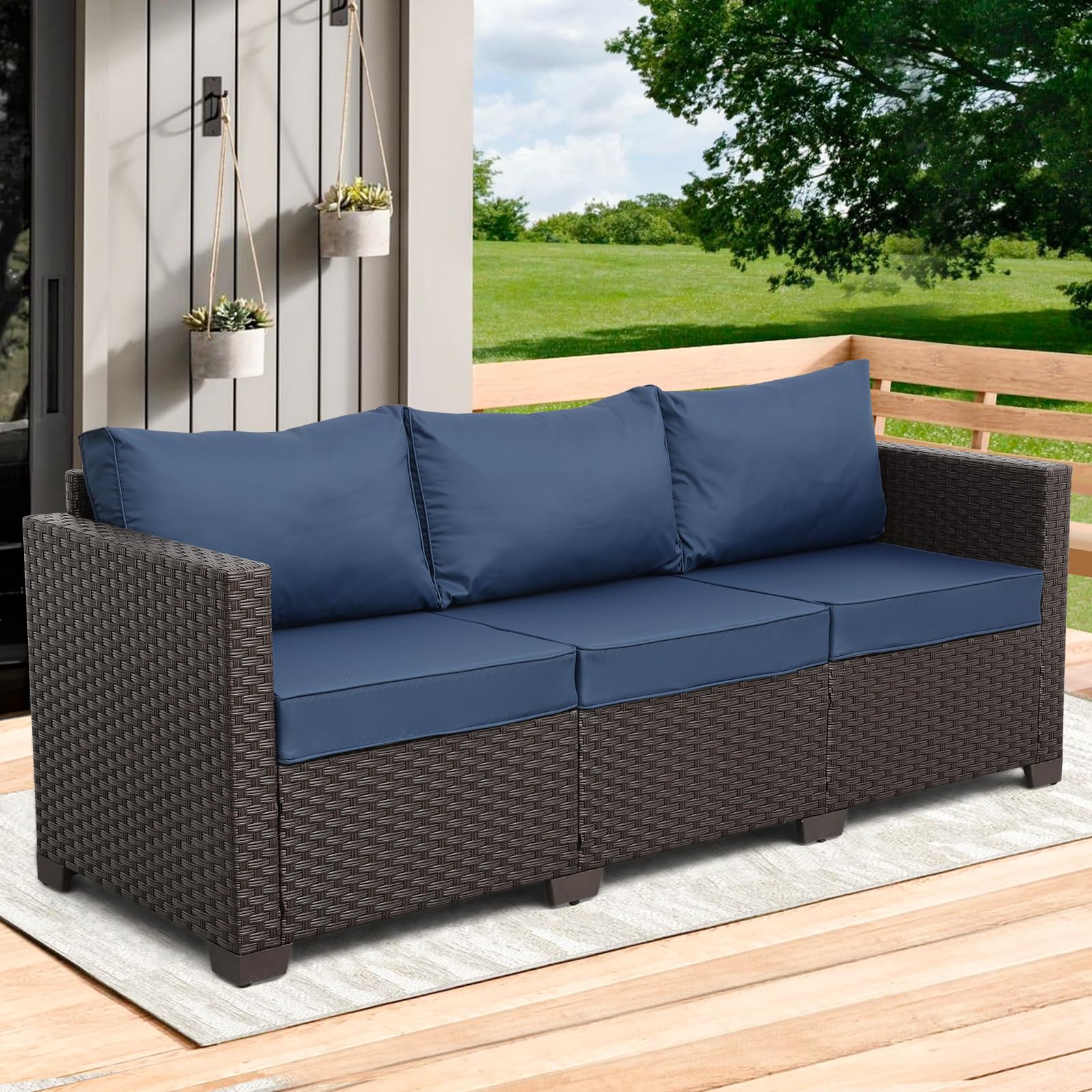 Wicker Patio Couch Target 14 PCs Outdoor Patio Furniture Chair