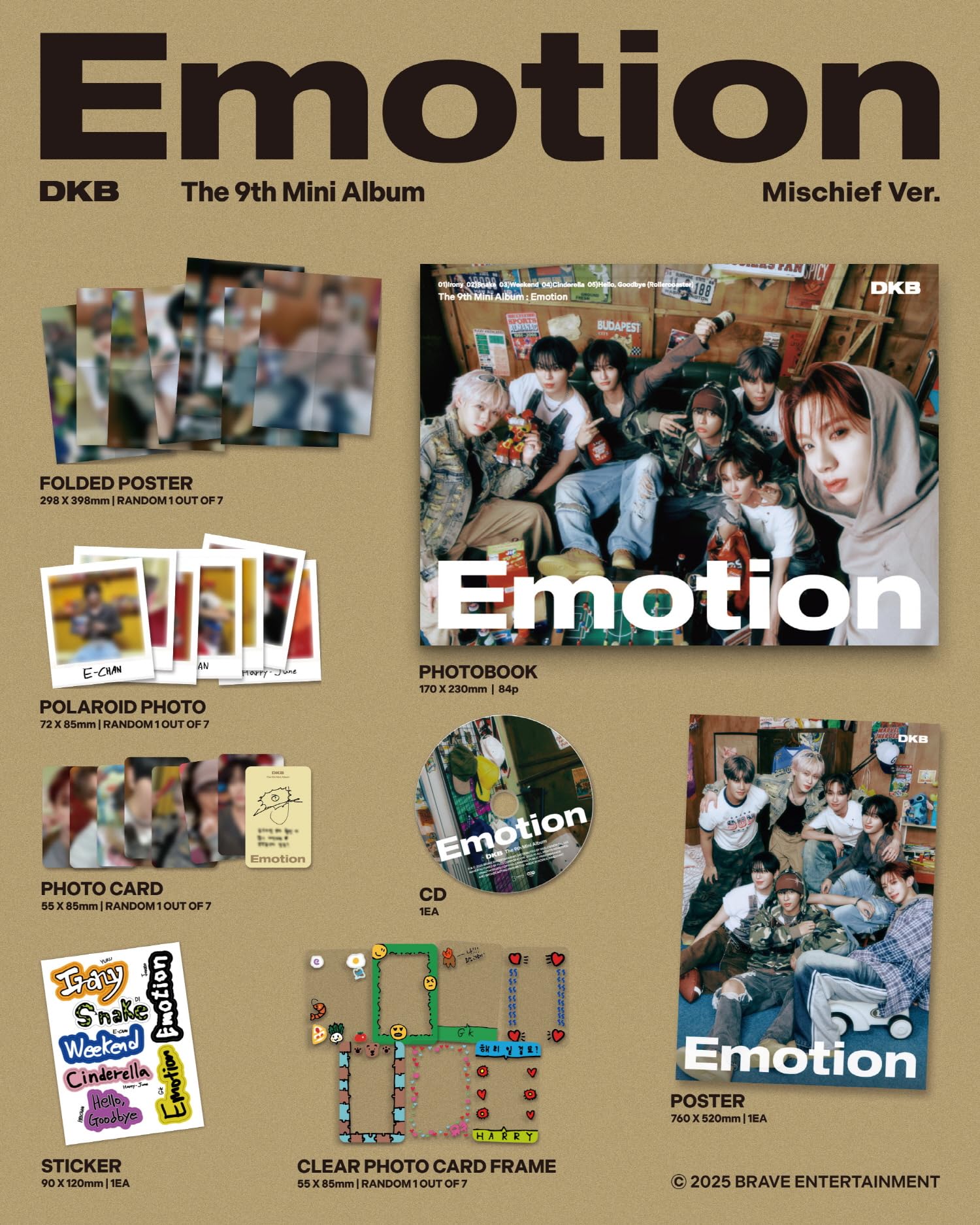 Amazon.co.jp: DKB Emotion 9th Mini Album アルバム with Tracking