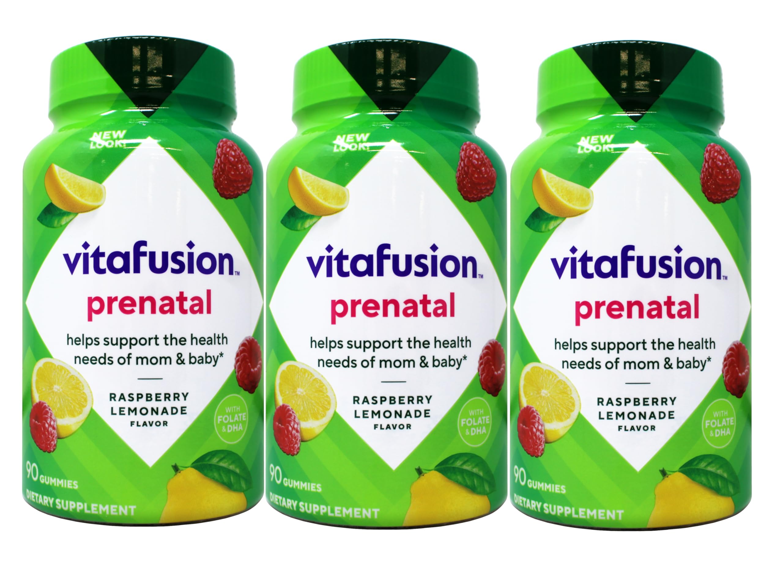 Vitafusion Prenatal Dha And Folic Acid Gummy Vitamins, 90 each by Vitafusion (Pack of 3)