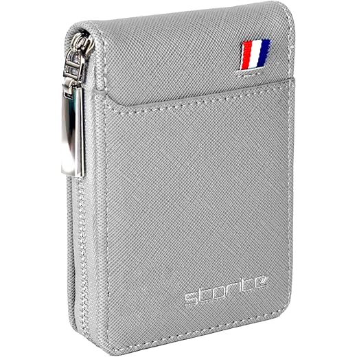 Storite 9 Slot Card Holder Wallet Grey 8 Cm