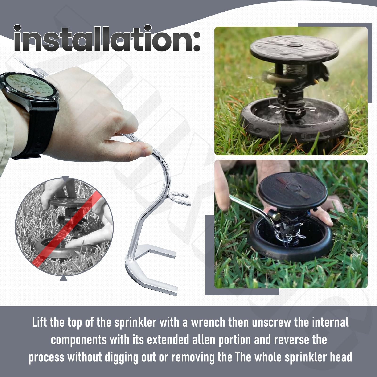Feekoon Chiave per irrigatore, compatibile con chiave Maxi