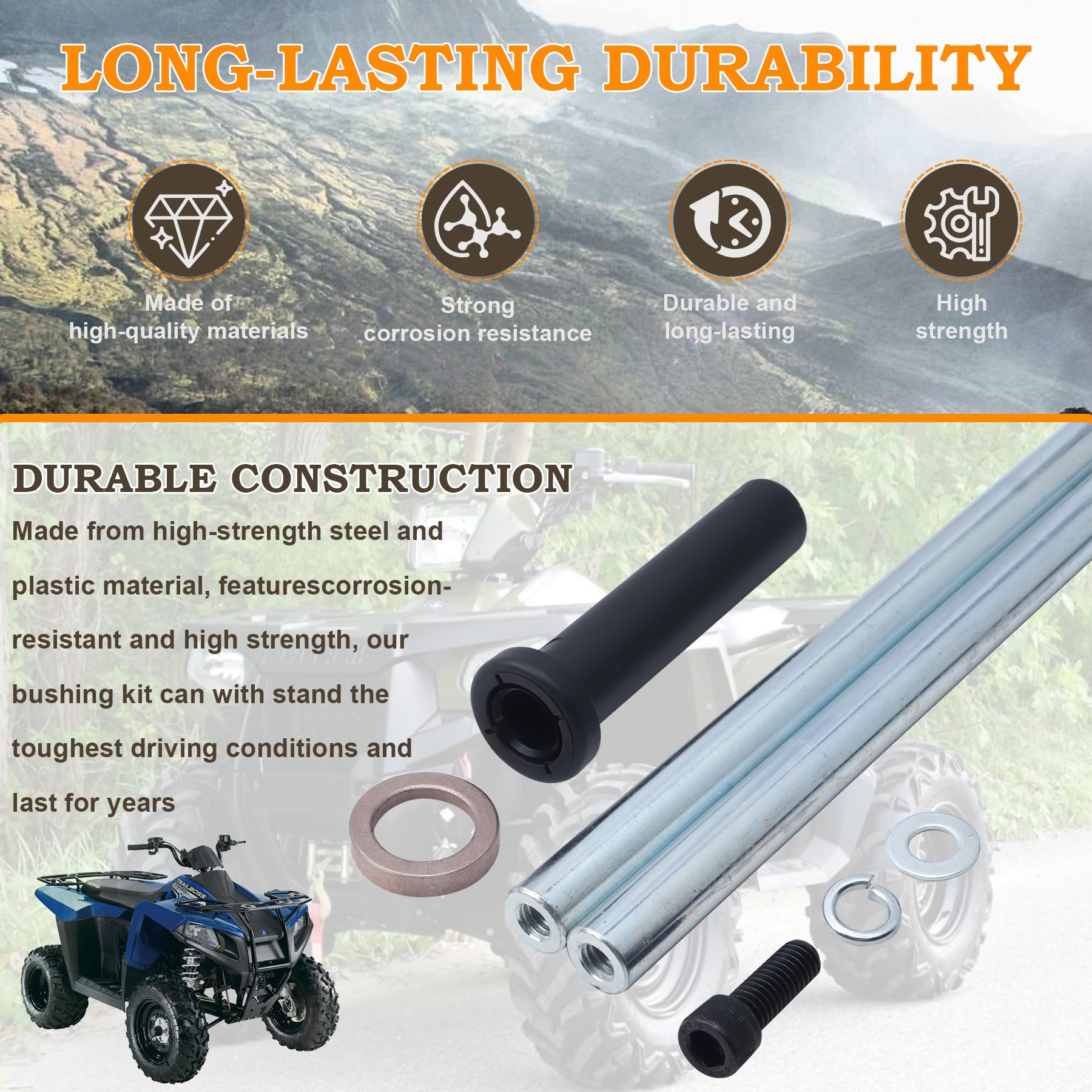 7501093 5020681 Kit Albero Boccoletta, Kit Albero Boccoletta Anteriore Inferiore A-ARM Compatibile con Polaris Sportsman 400 450 500 570 600 700 800 Trail Boss 250 325 330 Trail Blazer 250 330 Xplorer