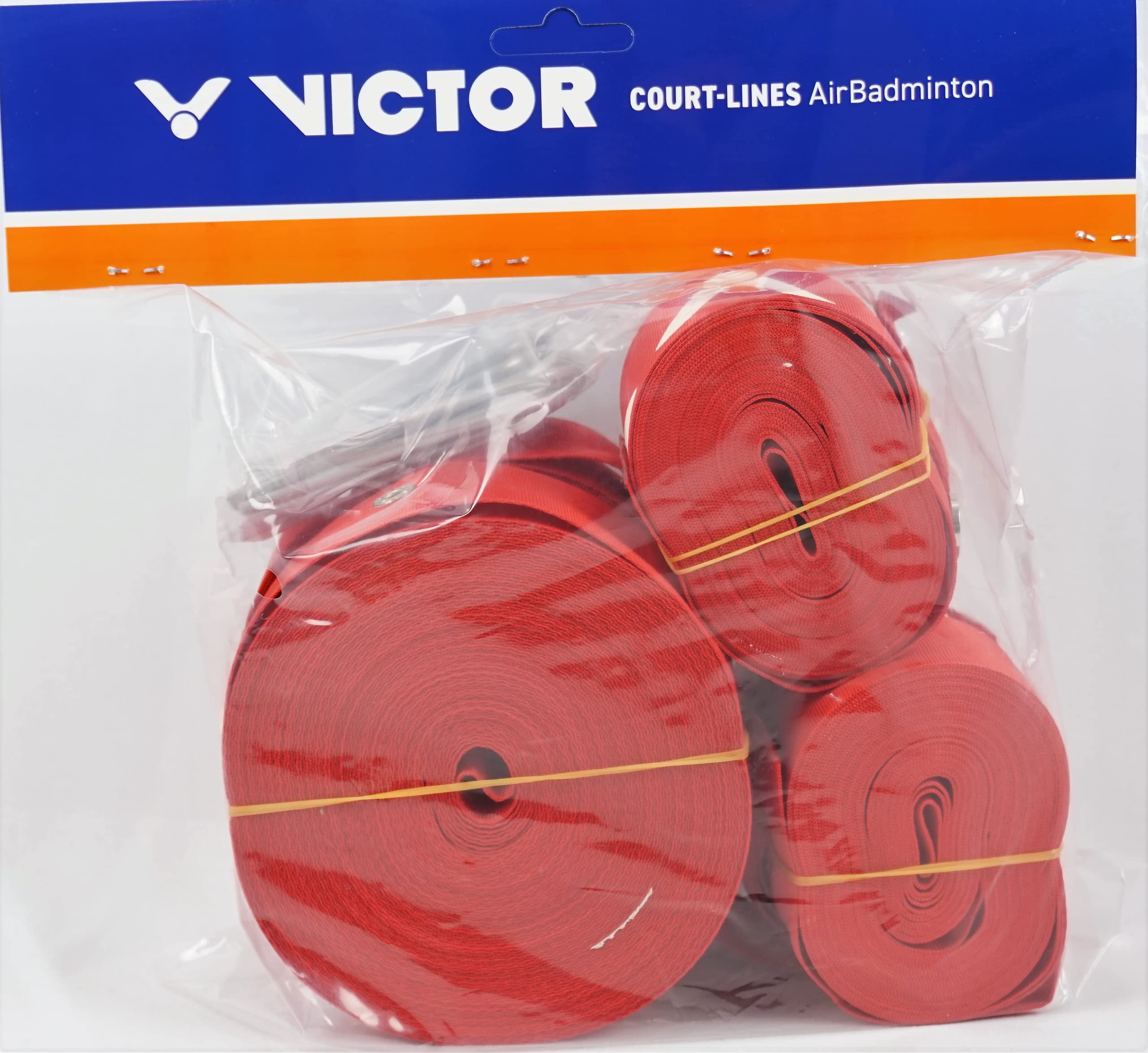 BONMAC Victor Unisex – Adultos Court Lines, Rojo Adecuado para Airbadminton, Court-Lines Airbadminton