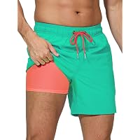 Arcweg Costume da Bagno da Uomo con Boxer Slip Foderato Pantaloncini da Bagno Fodera