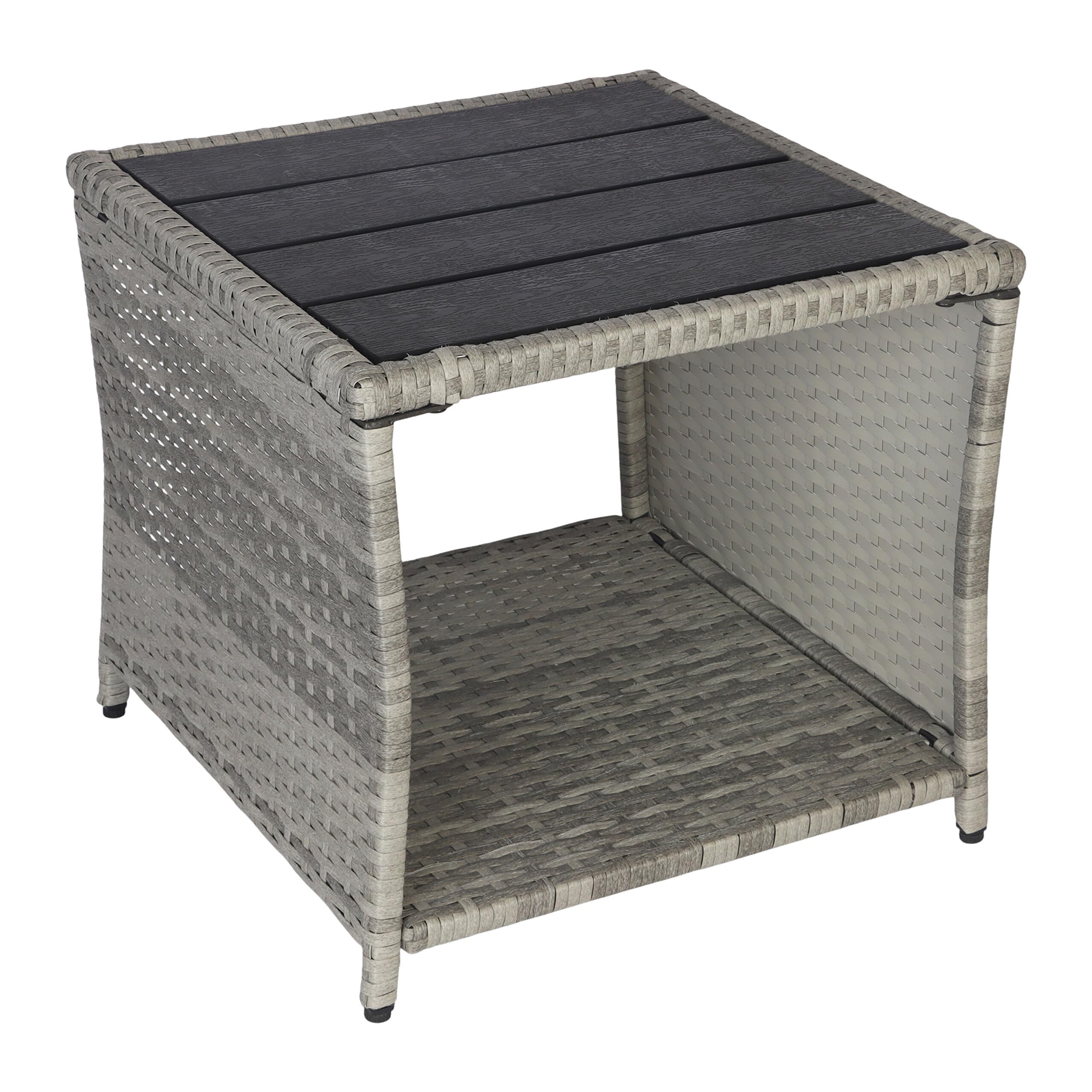 Relaxdays Tavolino Quadrato da Balcone, HxLxP 40x45x45 cm, Resistente alle intemperie