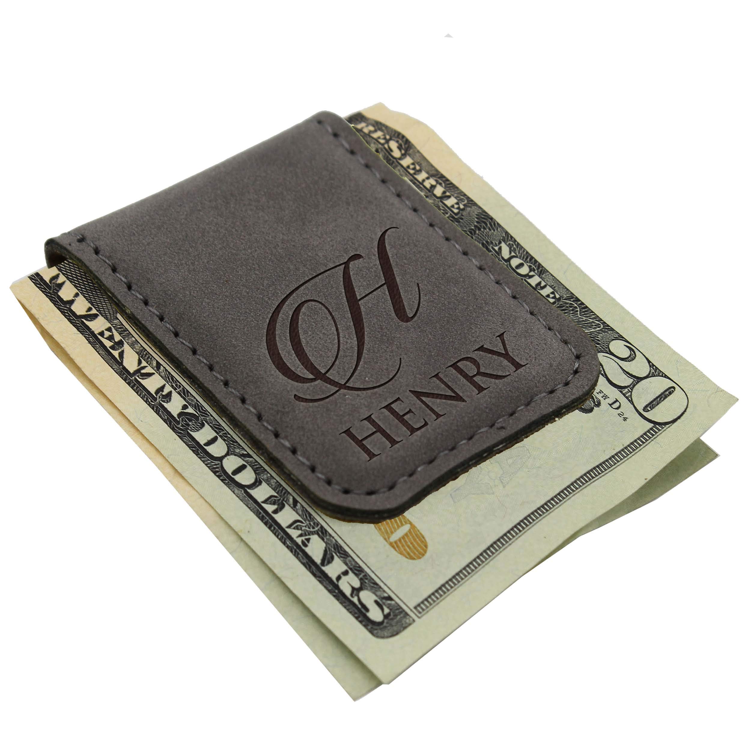Personalized Magnetic Money Clip - Custom Engraved for Men, Him, Dad