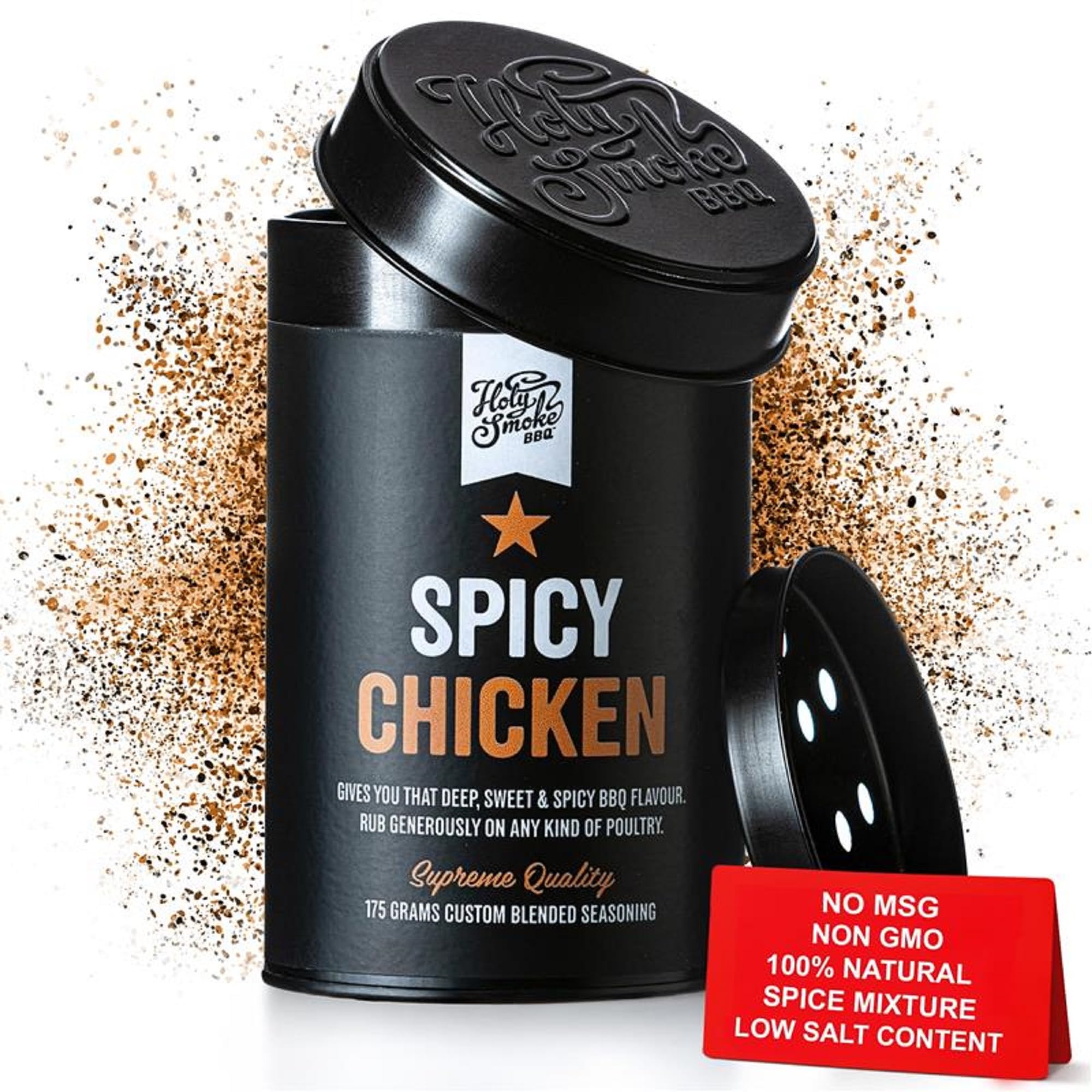 Supreme Spicy Chicken Rub Chicken Wings Seasoning 100% Natural Handmade BBQ Rub Kebab Fajita Taco Turkey and Chip Seasoning Premium Barbecue Spices with No Msg and Low Salt 6oz