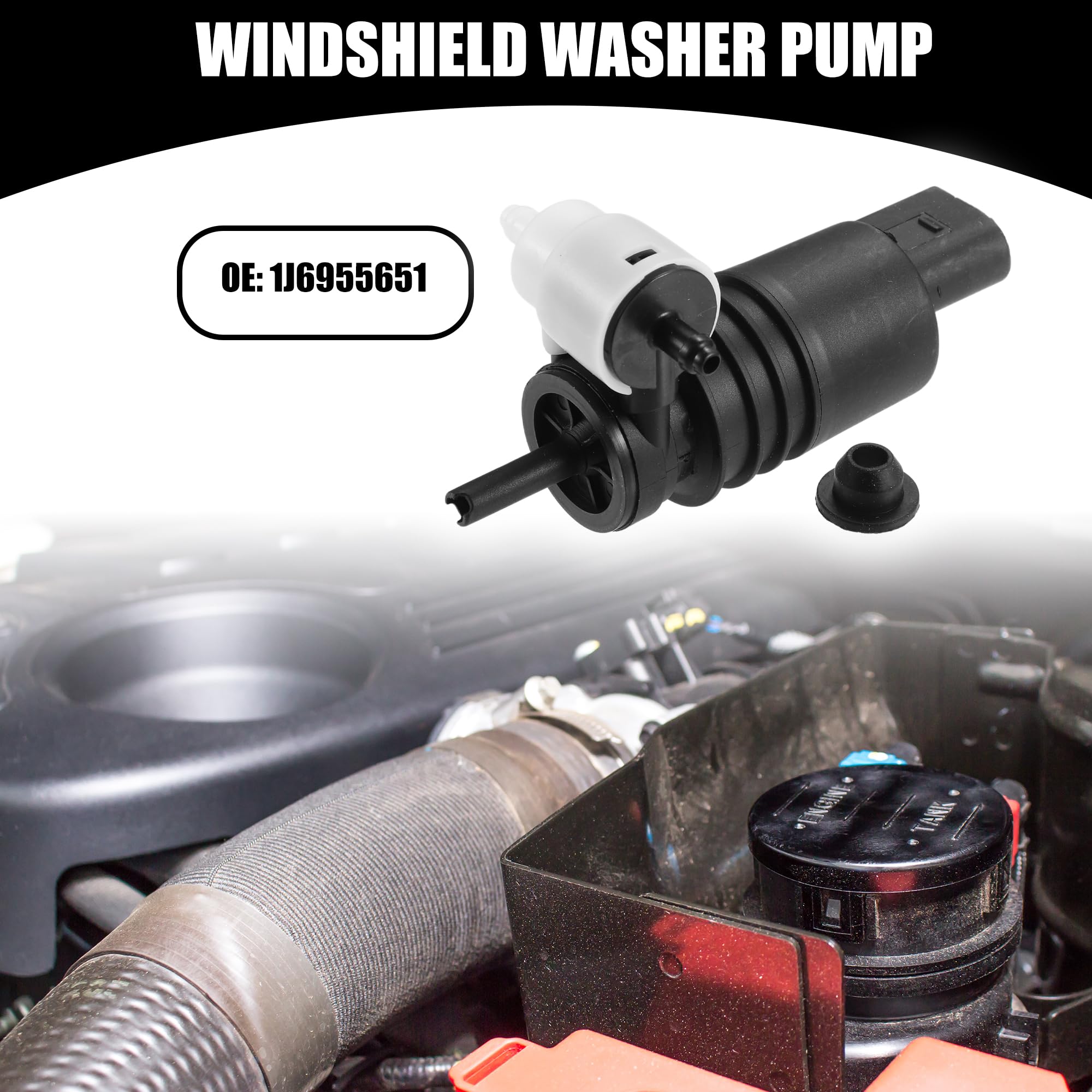Amazon.com: Partuto Windshield Washer Pump No.1J6955651 - Car 