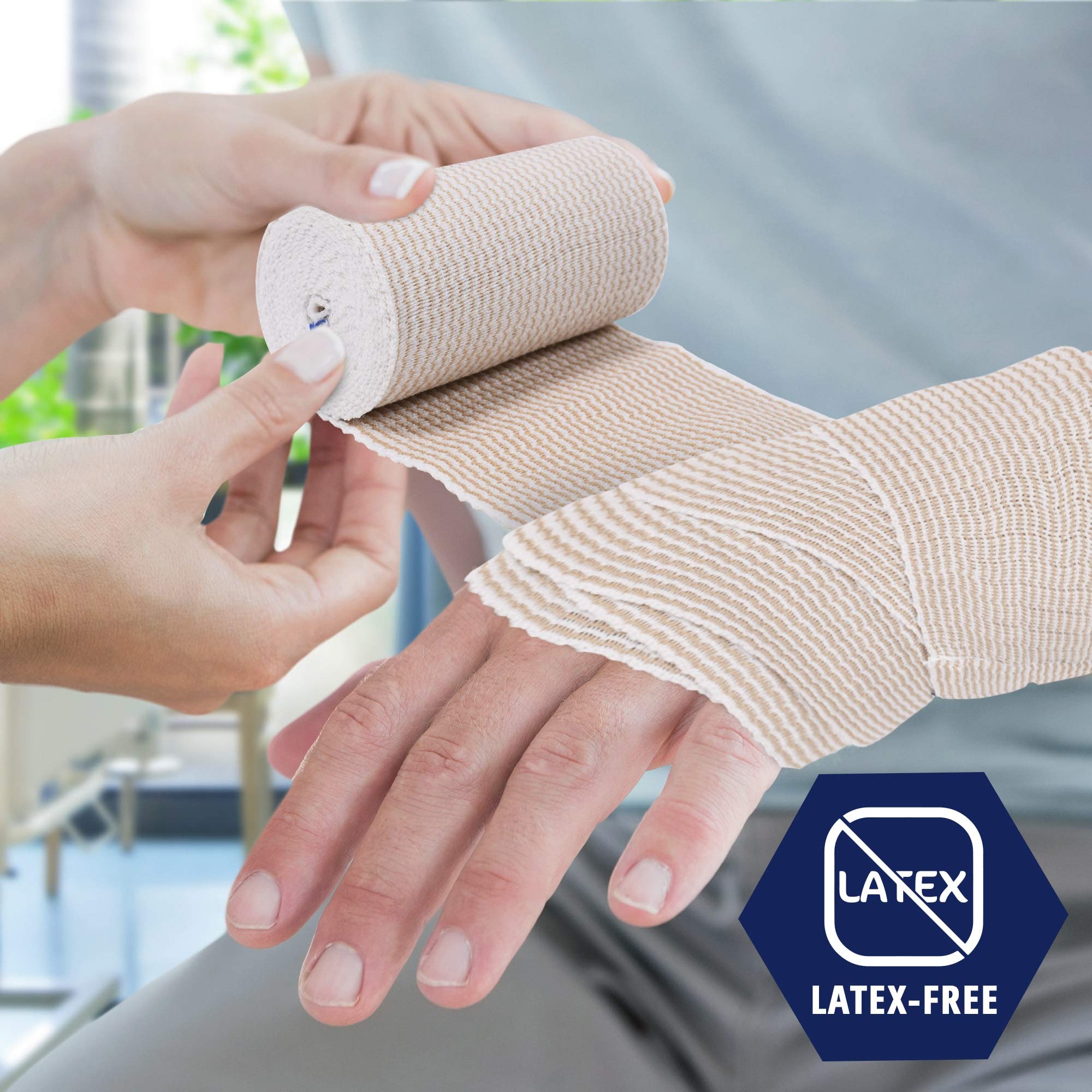 MED PRIDE Elastic Bandages with Velcro,Latex-Free,Breathable,4"x5 yd,4-Pack — Amazon image 3
