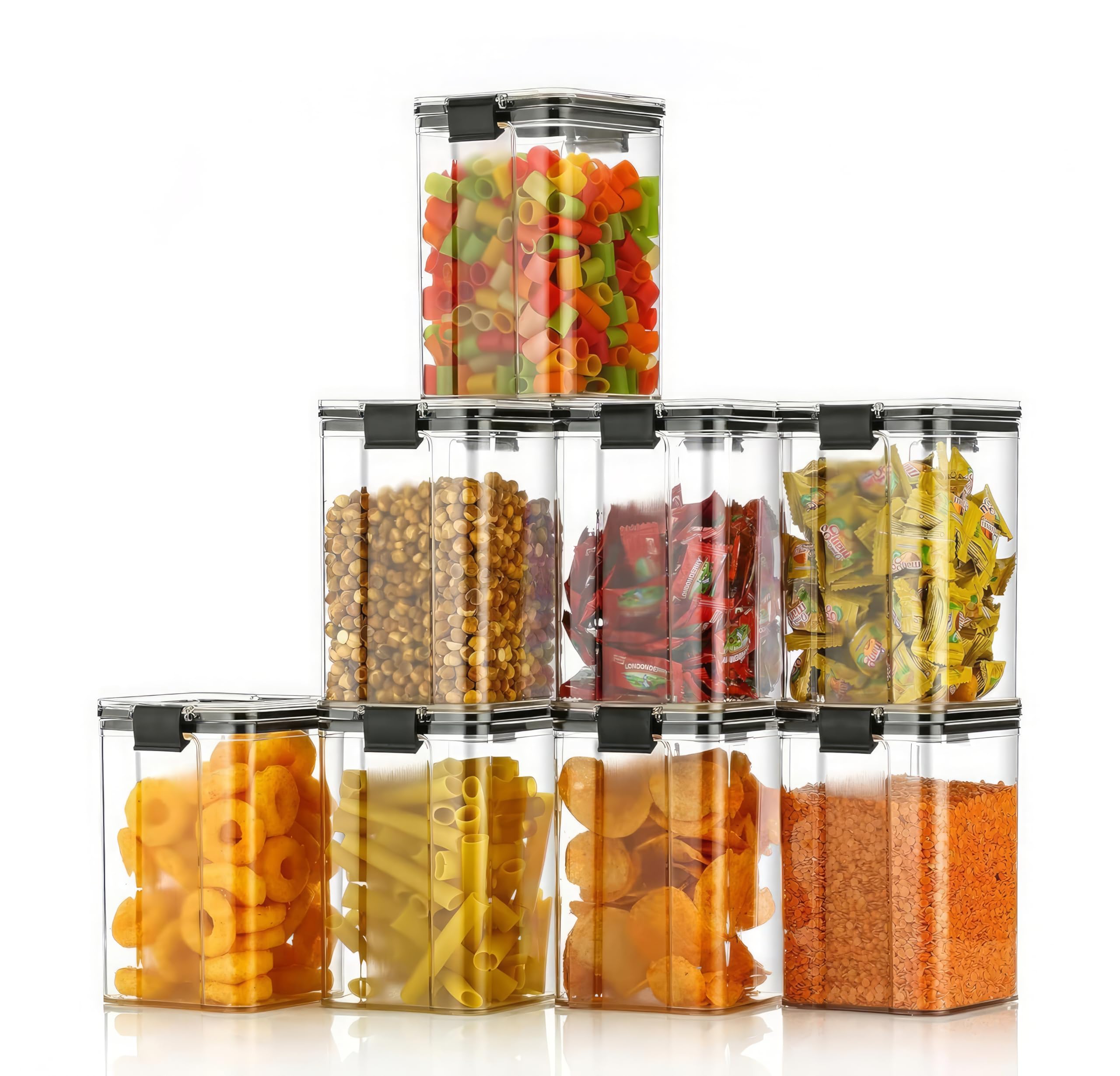 KWER Juego de recipientes herméticos de 1100 ml para cocina, para el hogar, artículos de cocina, contenedores de almacenamiento, contenedores de almacenamiento de cocina, contenedores de alimentos
