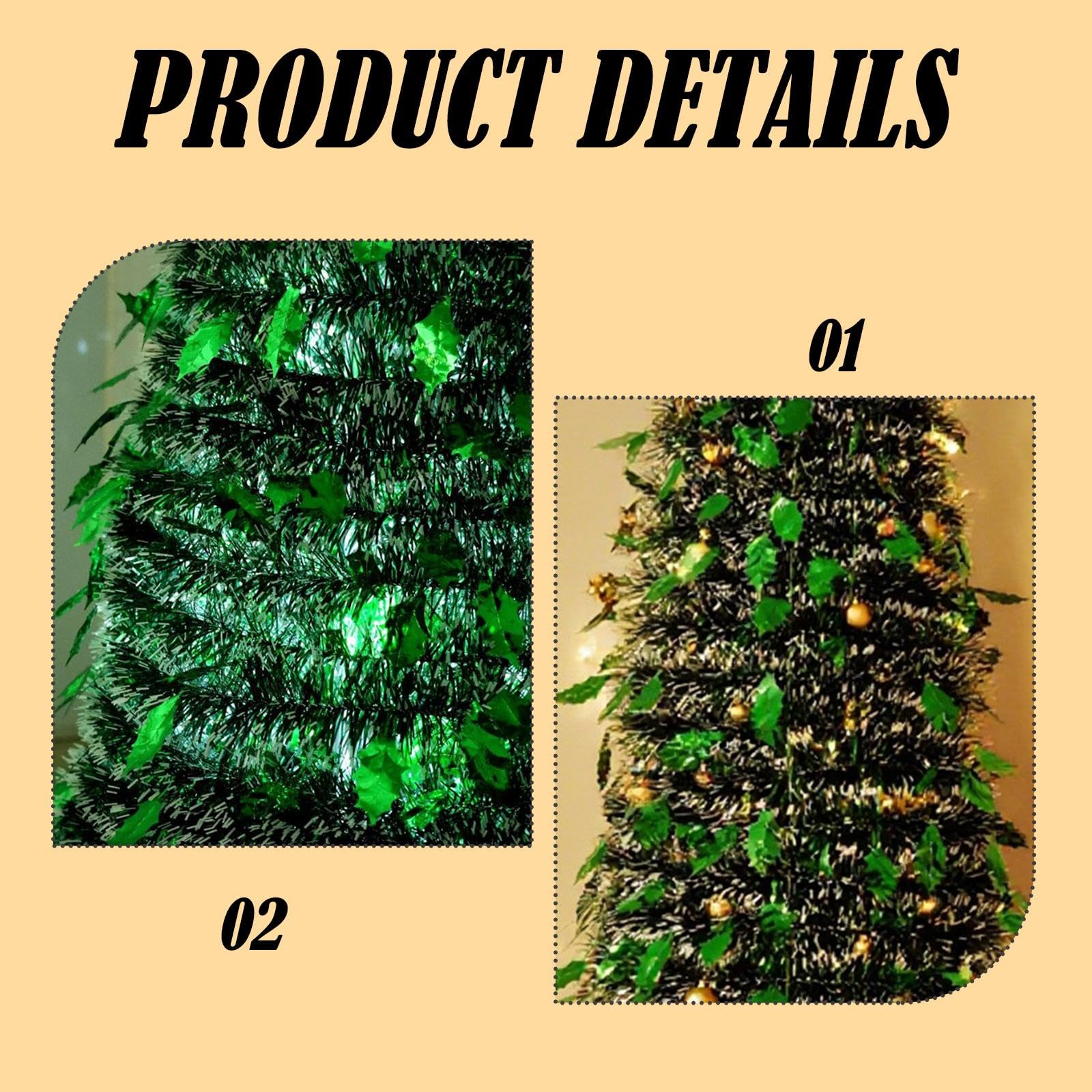 Árbol De Navidad Artificial De Pino Plegable | Material de PET y hierro, diseño plegable, iluminado, fácil montaje, decoración hogar