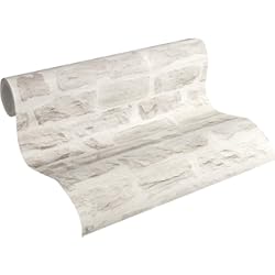 Revestimiento Pared Madera Reciclada Papel Pintado Efecto Piedra Elements A.S. Création Papel pintado tejido no tejido 10.05 m x 0.53 m Gris Fabricado en Alemania 355804 35580-4