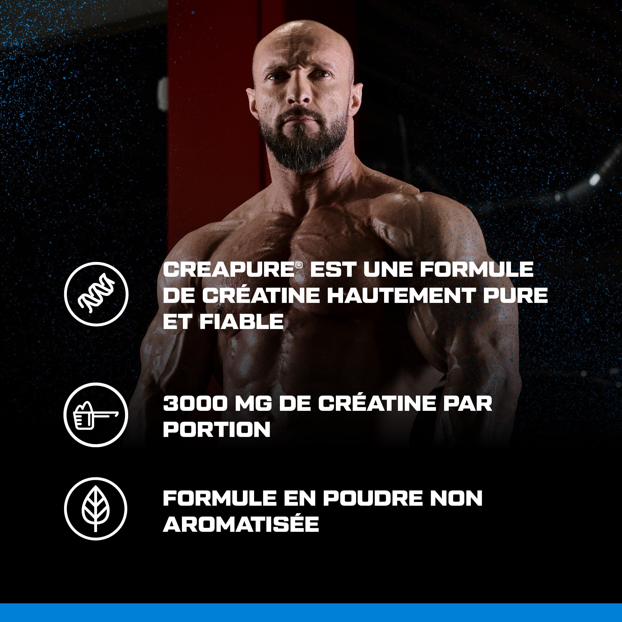 Scitec Nutrition Mega Creatine Monohydrate - Formule de marque Creapure | Pureté élevée - Créatine pour les performances lors d'efforts courts, intenses, répétés - 3 g par jour - 306 g, Non aromatisé