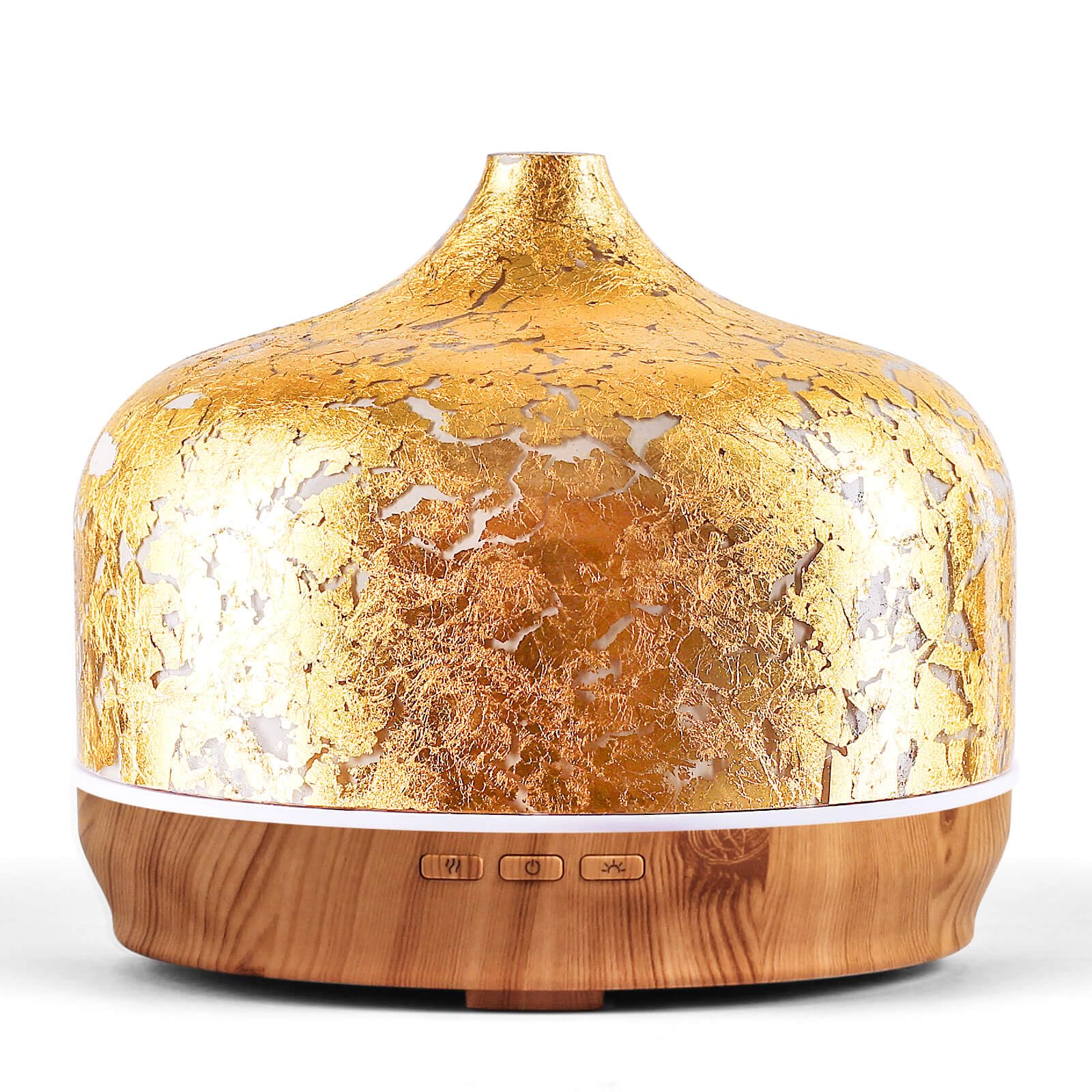Photo 1 of ***FOR PARTS / NON-FUNCTIONAL*** Porseme 500ml Glass Essential Oil Diffuser Aromatherapy Ultrasonic Cool Mist Humidifier 15-21 Running Hours Waterless Auto-Off Air Diffusers for Sleeping Yoga Working Spa(Gold Plated)