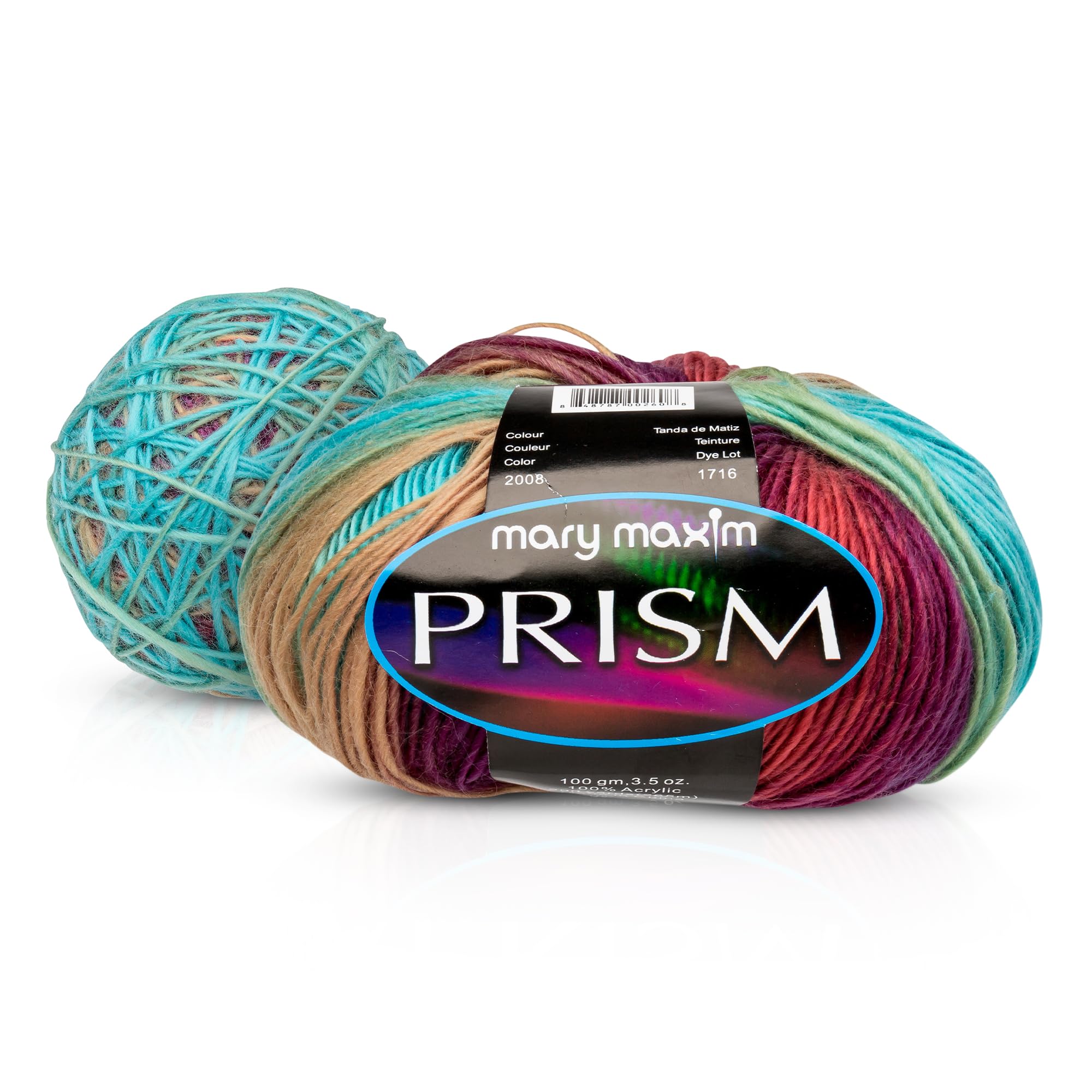 Mary Maxim Prism Yarn, Soft Acrylic Multicolor DK Yarn for Crocheting and Knitting, Light Worsted 3, Ideal for Blankets, Sweaters and Baby Items, 3.5 oz Skein, 290 Yards - Autumn Mist - 1 Skein