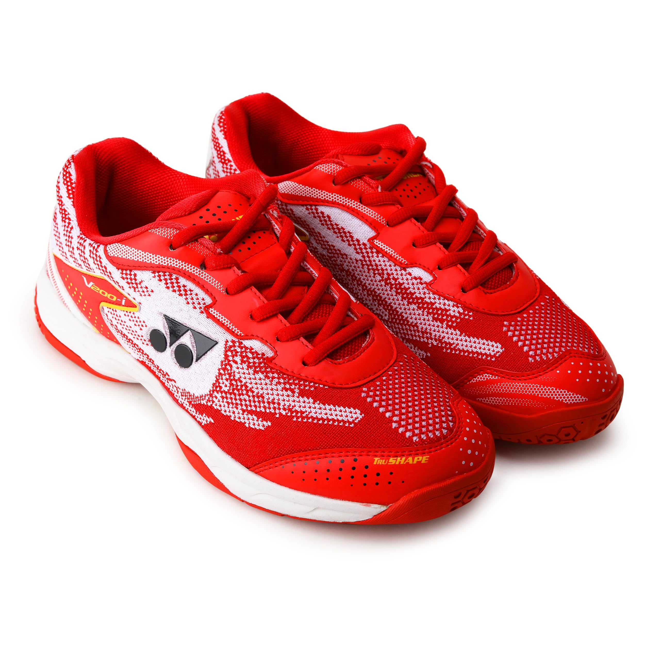 V200-i Badminton Shoes | Made in India | Ideal for Badminton,Squash,Table Tennis,Volleyball | Non-Marking Sole | TRU Cushion | Ergo Shape | Hexagrip |