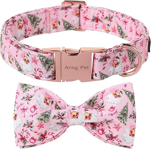 Miniatura 7 de ARING PET Collar de perro de otoño, lindo collar de perro amarillo con lazo, ajustable de algodón con hojas de otoño, pajarita con hebilla de metal