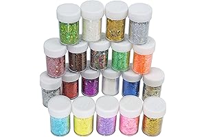 20 Color Sunflower Holographic Chunky Fine Glitter Mix: Shimmer for Resin, Nail Enhancement, and Crafts