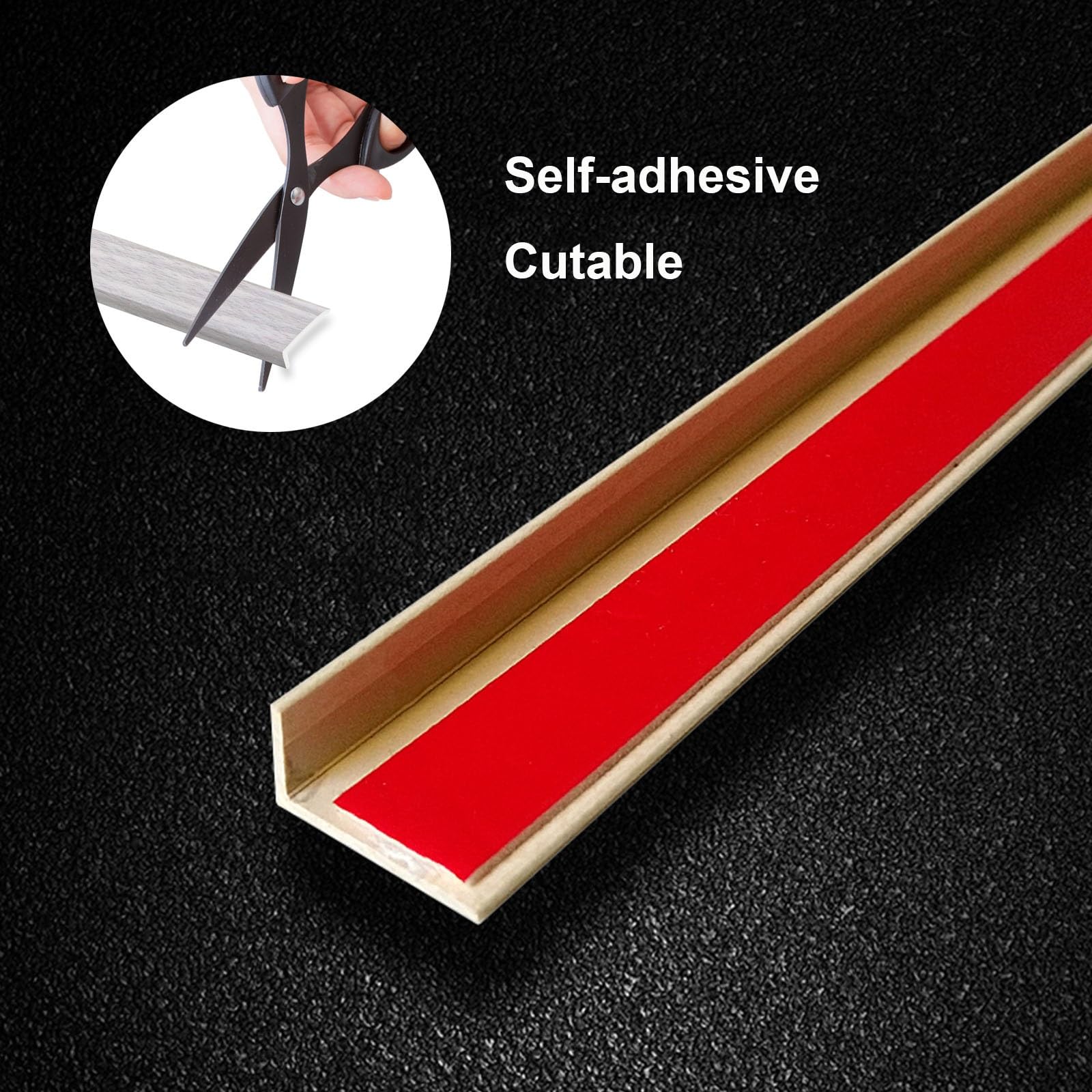 Perfil Autoadhesivo Protector de Esquinas Cantos, 90cm - Aluminio Tira de Transición de Suelo en L - Protector de Bordes - para Cantonera de Escalera Pared Esquinas(Light Wood,L900xW28xH12mm)