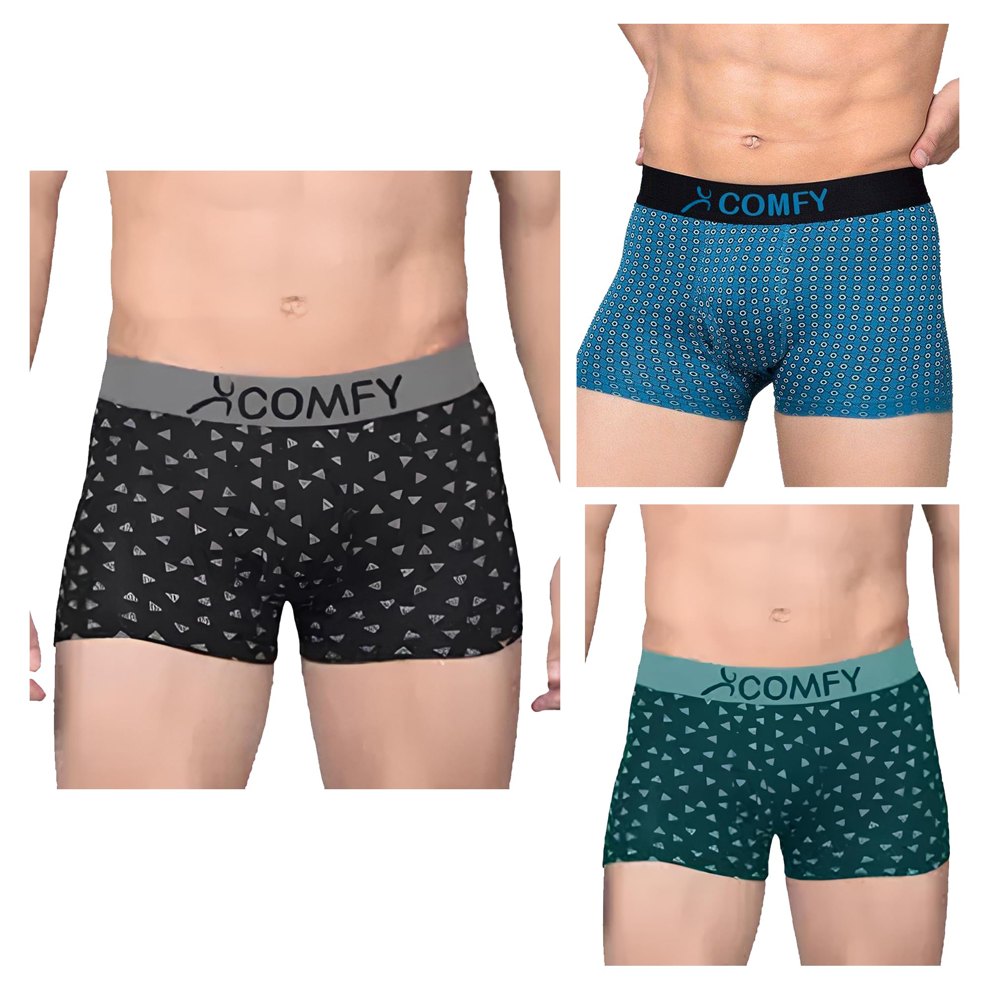 amul comfy Men's Printed Cotton Trunk Pack of 3-picture-18