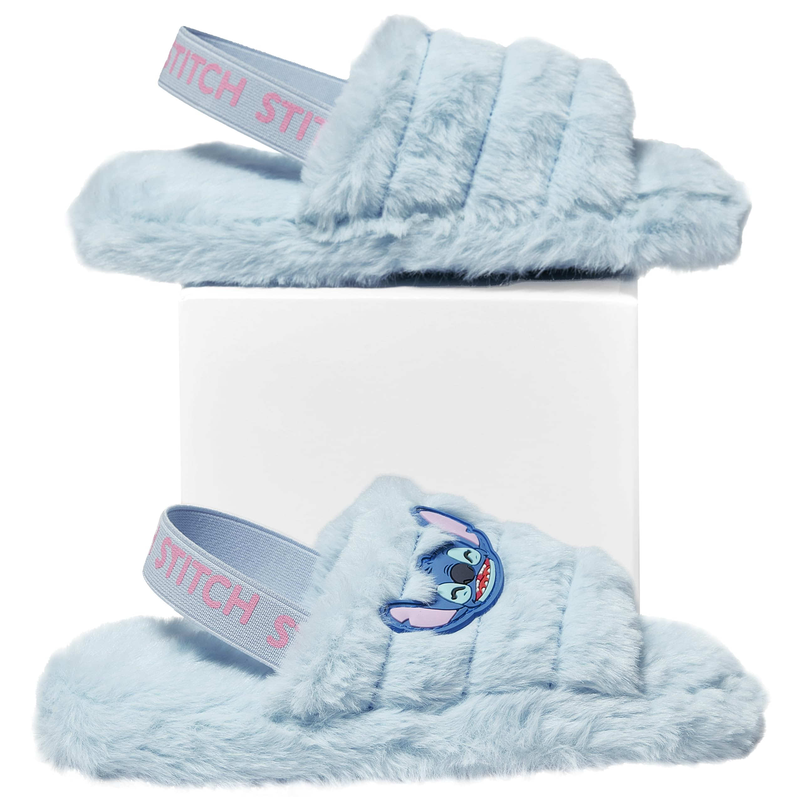 Kapcie Disney Stitch Dla Dziewczynek | Slajdy Stitch | Puszyste Slajdy | Kapcie Dla Dziewczynek