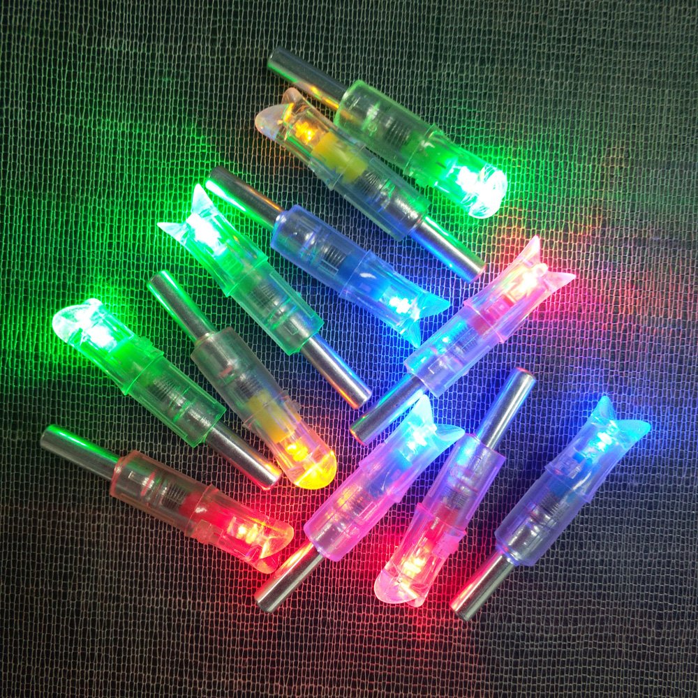 SHARROW Encoche de Flèche Lumineuses LED Lighted Nocks Automatiquement ID 0.297"-0.302" pour Arbalète