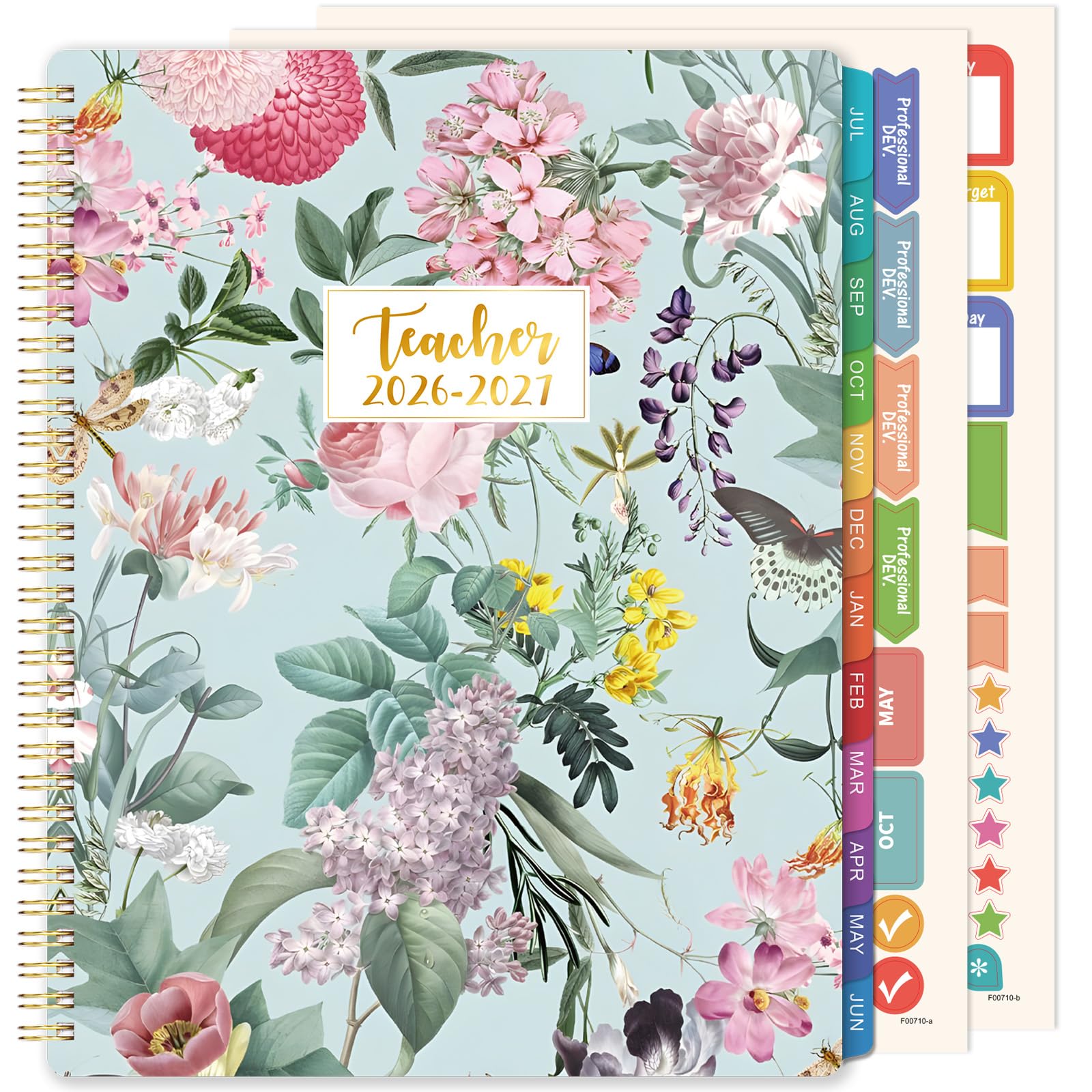 Teacher Planner 2026-2027 - Teacher Lesson Planner 2026-2027 with Colorful Tabs, July 2026 - June 2027, 26-27 Teacher Planners Weekly and Monthly, 8.3