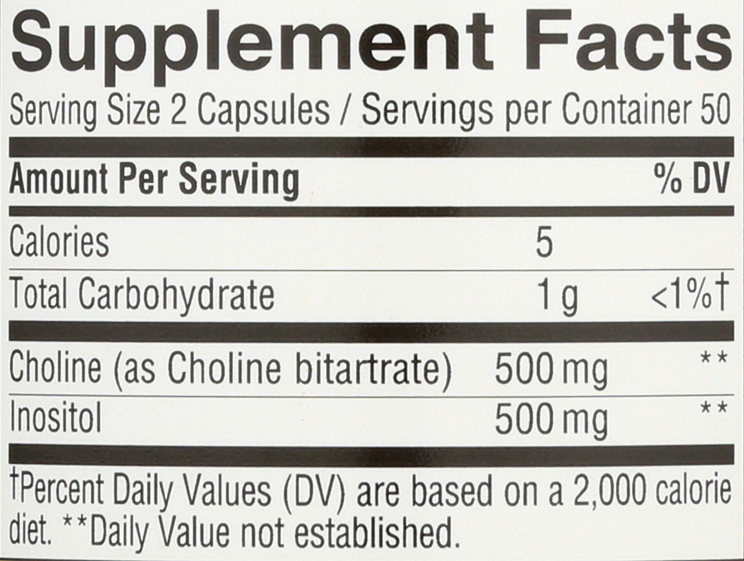 Natures Way, Choline Inosit 500mg, 100 Capsules — Amazon image 4