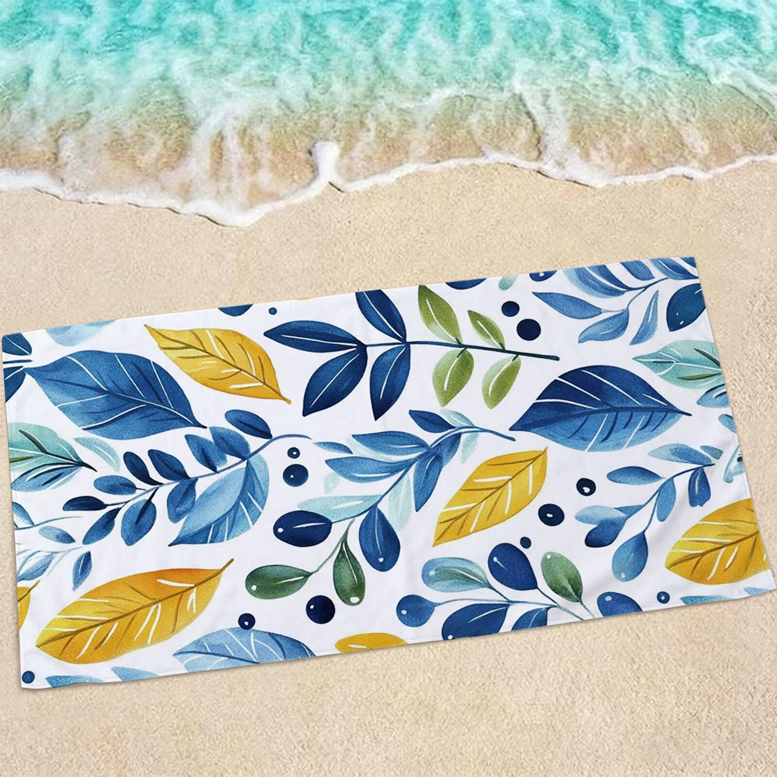 Serviette de plage microfibre douce durable et grand drap de bain anti-sable