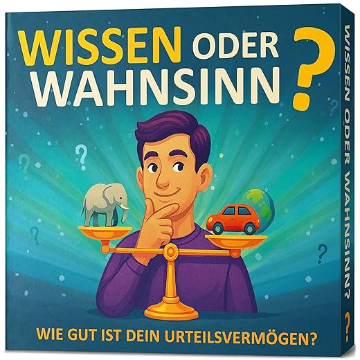 Knowledge or Madness - How Good is Your Judgment I Ingenious Questions, Amazing Answers I The Special Quiz - Games for Adults & Teenagers I from 2 People I More or Less Guessing Game