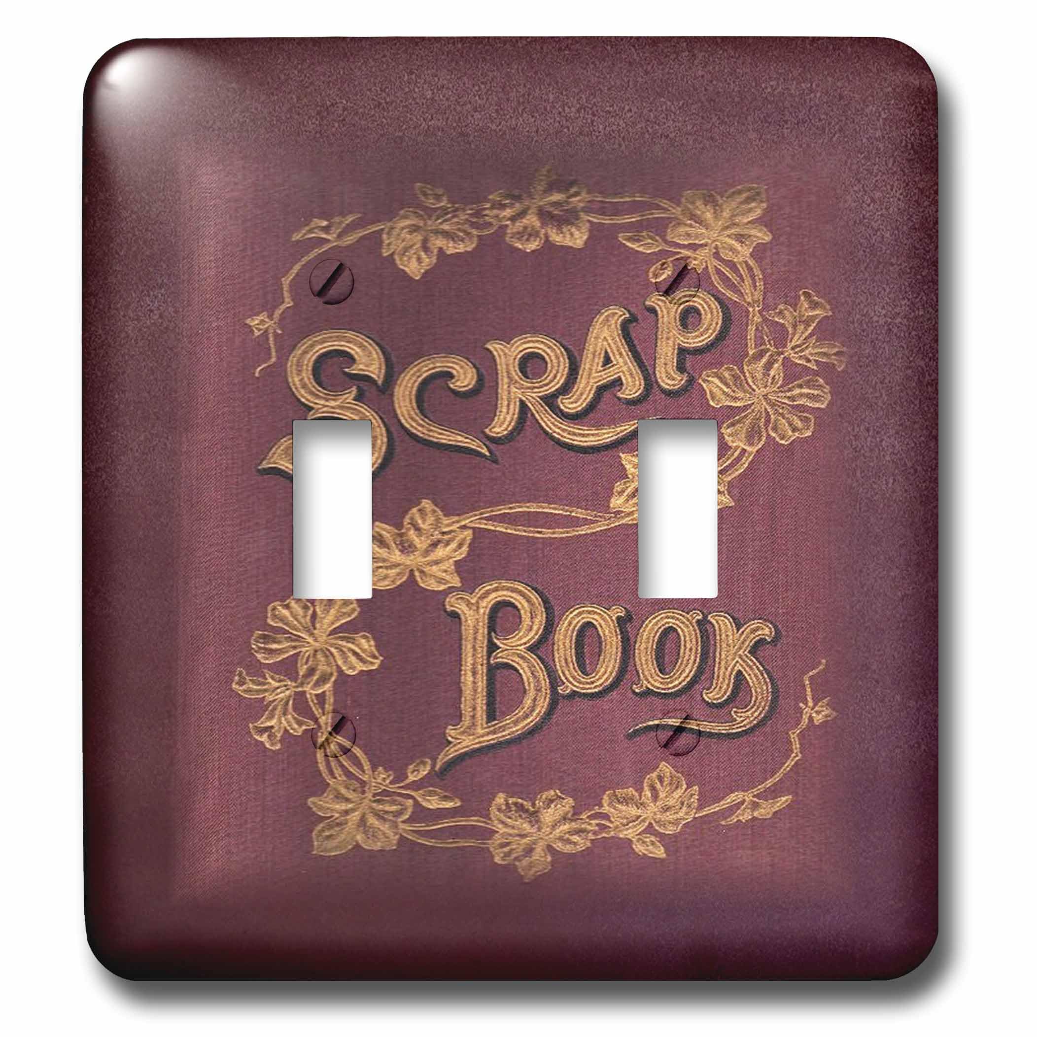 Double interrupteur à bascule Merlot Color Scrapbook 3dRose lsp_43692_2 pour décoration murale