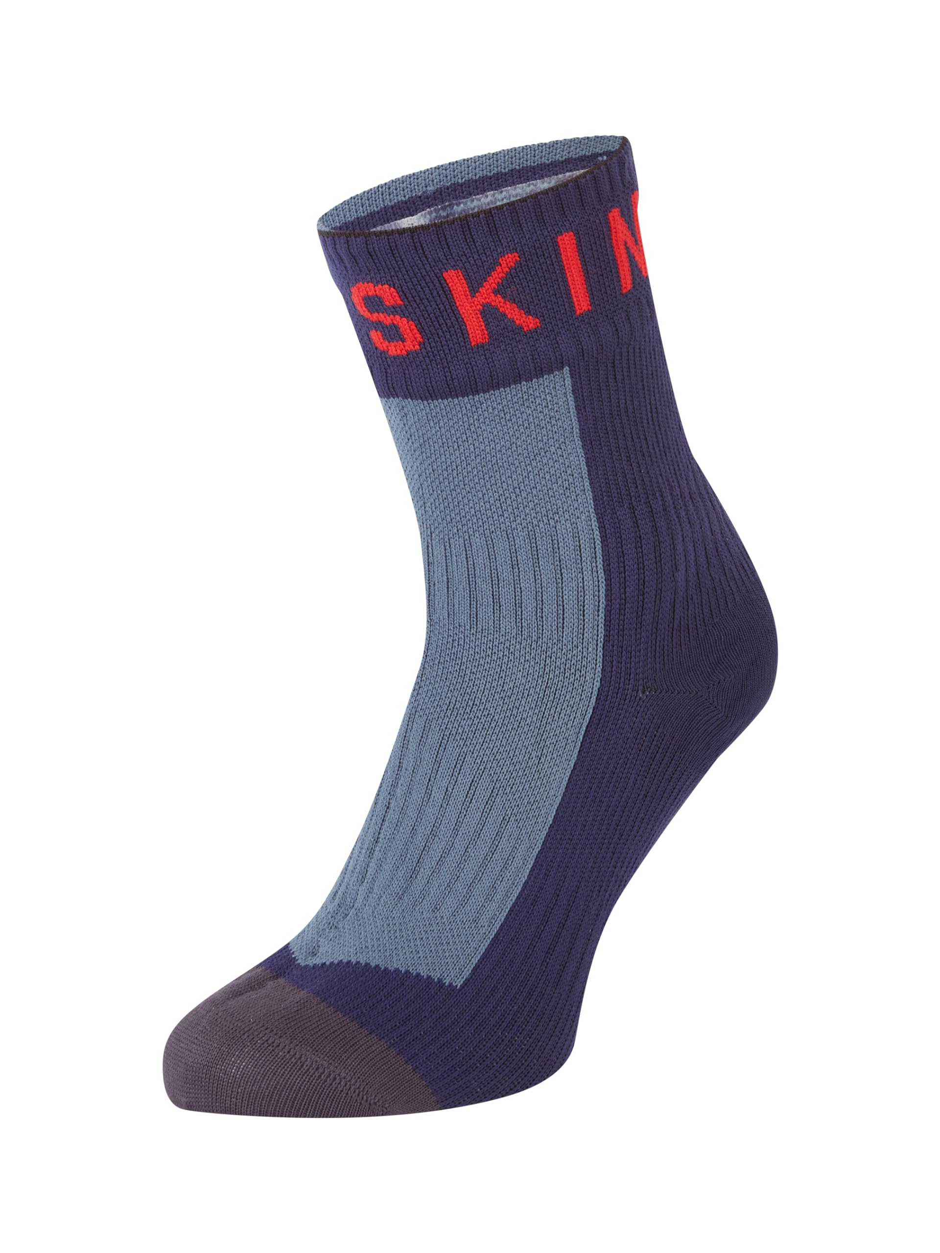 SEALSKINZ | Mautby | Unisex Waterproof Anti-Blister Warm Weather Ankle Length Sock with Hydrostop™ to Block Water | Natural Bamboo Lining | Thin and Seamless | XL Blue