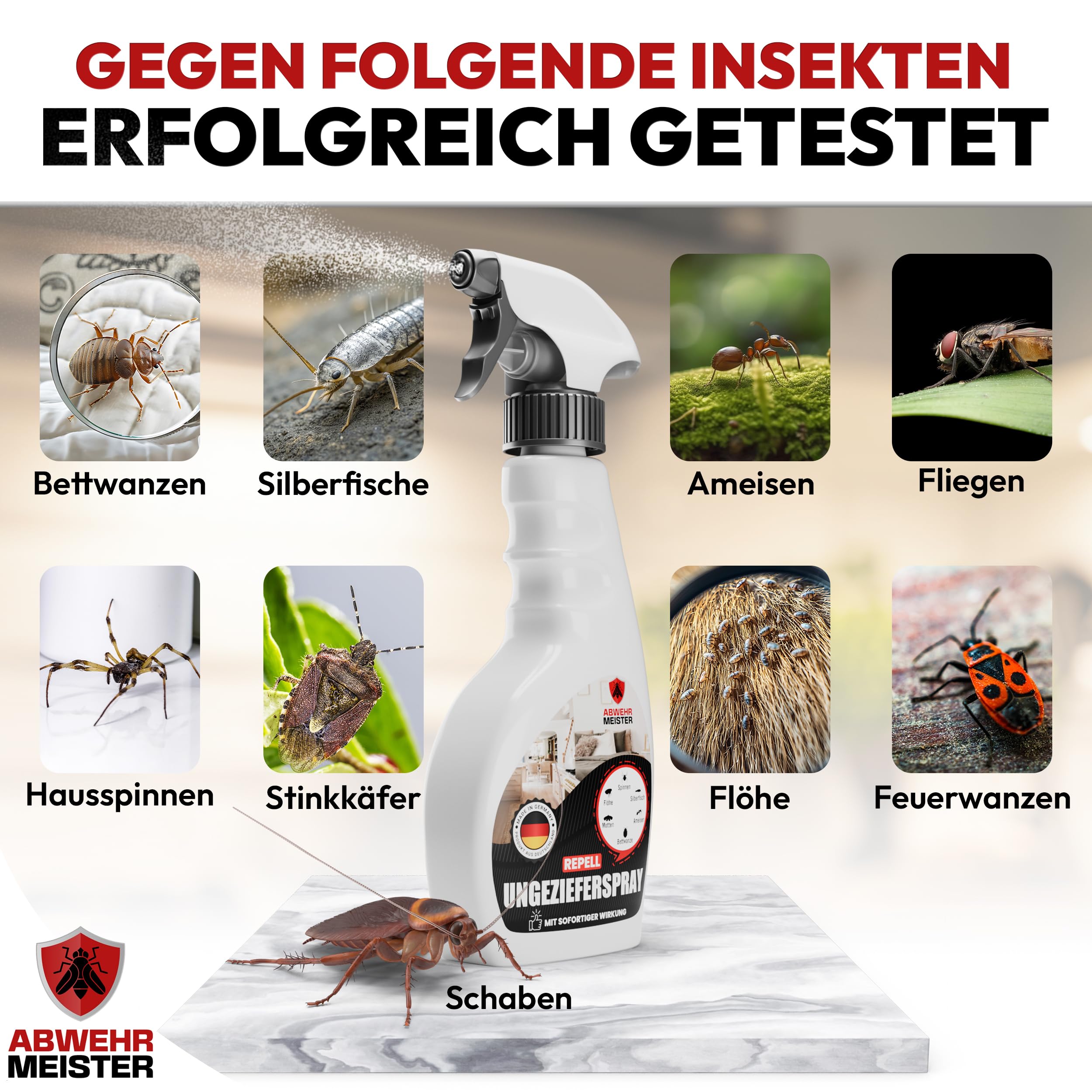 ORIGINAL 3x Repell Ungezieferspray 500 ml – Insektenspray