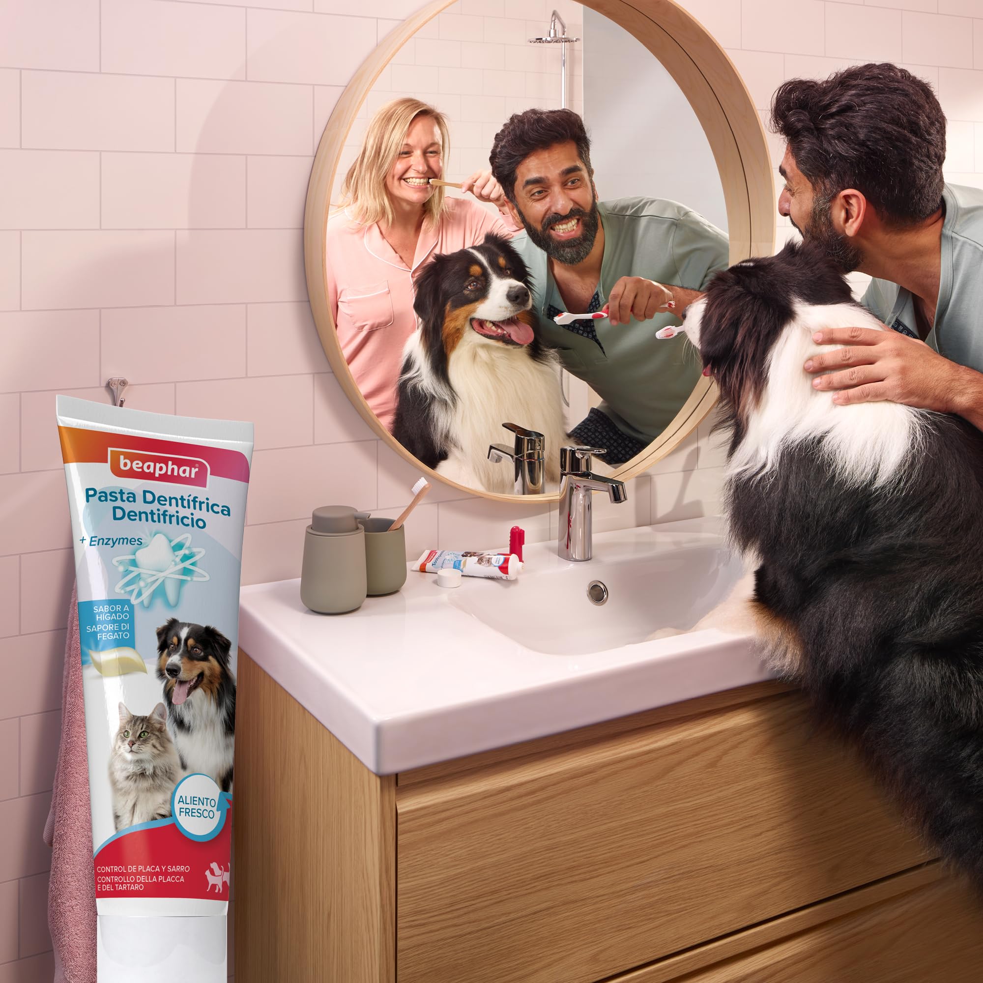 Beaphar Dentifricio per Cani e Gatti Anti-Placca e Anti-Tartaro Aromatizzato al Fegato 100 g