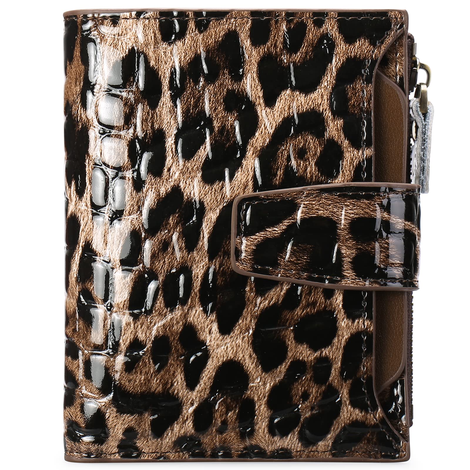 SENDEFN Portafoglio Donna in Pelle Vera Piccolo Portamonete Cute con Cerniera 14 Carte con Tanti Scomparti