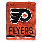 Northwest NHL Philadelphia Flyers Unisex-Adult Micro Raschel Throw Blanket, 46 x 60, Break Away