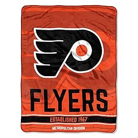 Northwest NHL Philadelphia Flyers Unisex-Adult Micro Raschel Throw Blanket, 46 x 60, Break Away