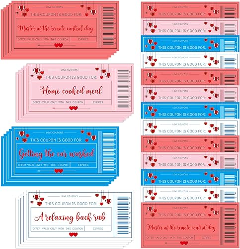 SICOHOME 24 cupones de amor para él libro de cupones divertido y romántico para parejas cupones de novio cupones divertidos para enamorados tarjetas