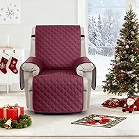 Vista 8 de Ruaozz Funda para silla reclinable 100% impermeable, antideslizante, funda de asiento para silla reclinable, lavable, con correas elásticas para Vino