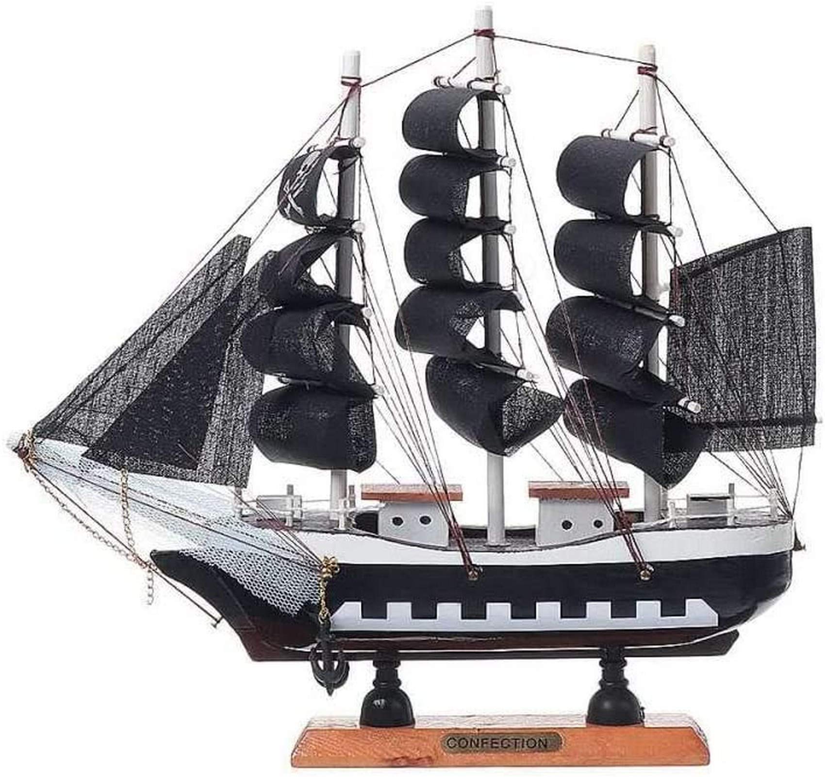 Decorations Sailboat model Wooden Scale Model Ship Assembling Building Kits Ship Model Wooden Sailboat Toys Sailing Model Assembled Wooden Kit Kid Gift-Type_1