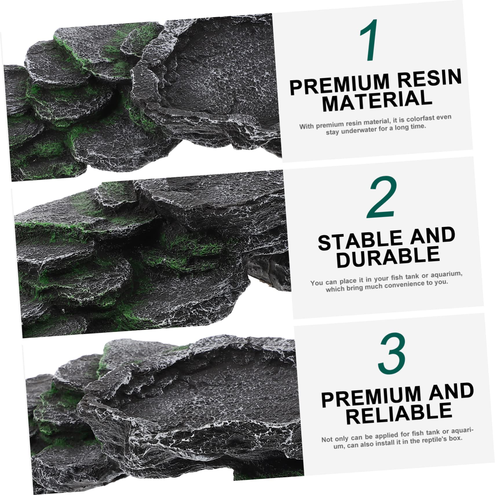 minkissy Piattaforma Per Tartarughe Resina Simulata Rampetta Per Arrampicata Decorazione Per Acquario Nascondiglio Per Rettili Habitat Per Tartarughe e Lucertole