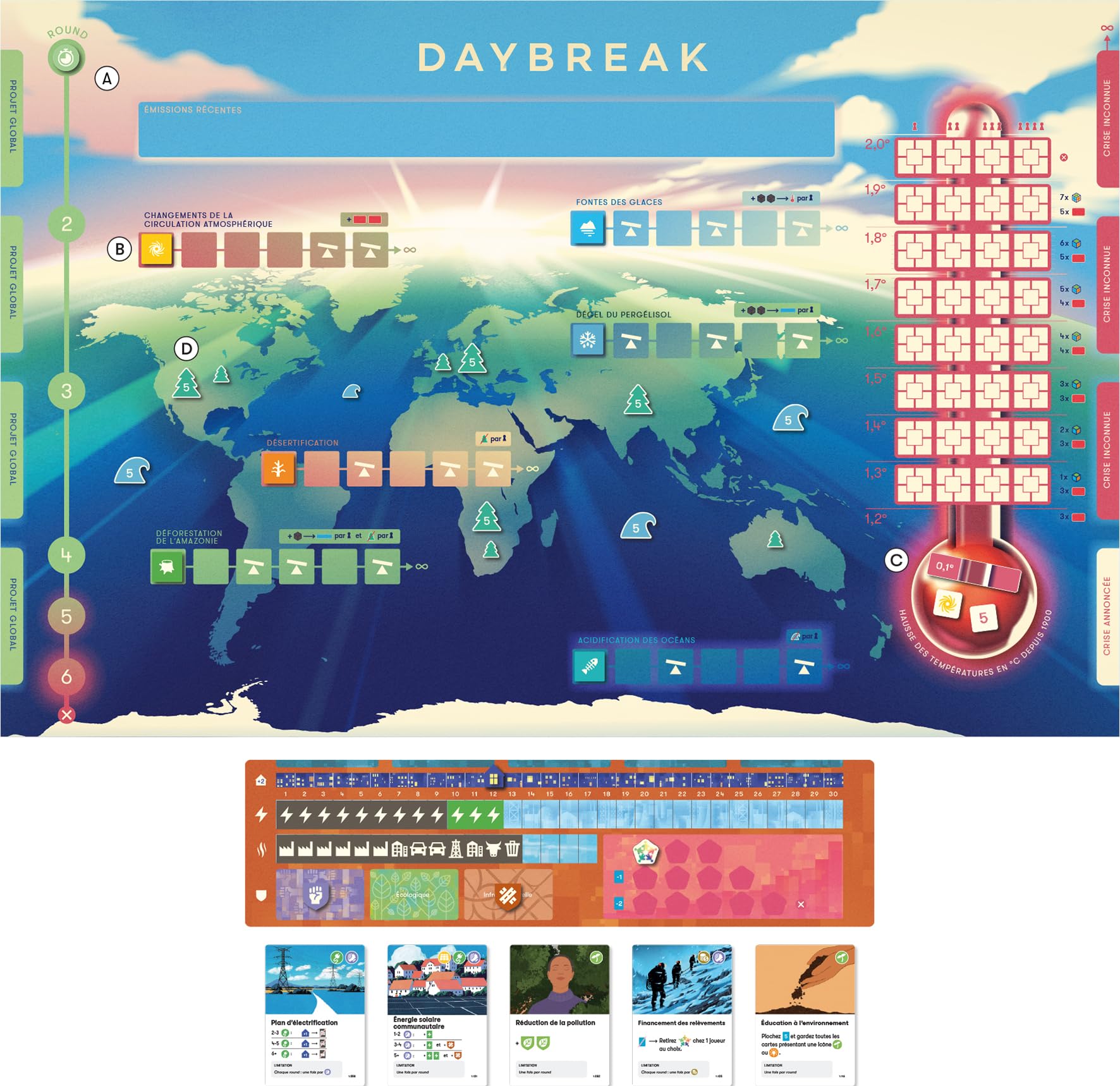 Asmodee - Daybreak - Nommé AS d'or 2025 - Jeu de Société - Jeu coopératif