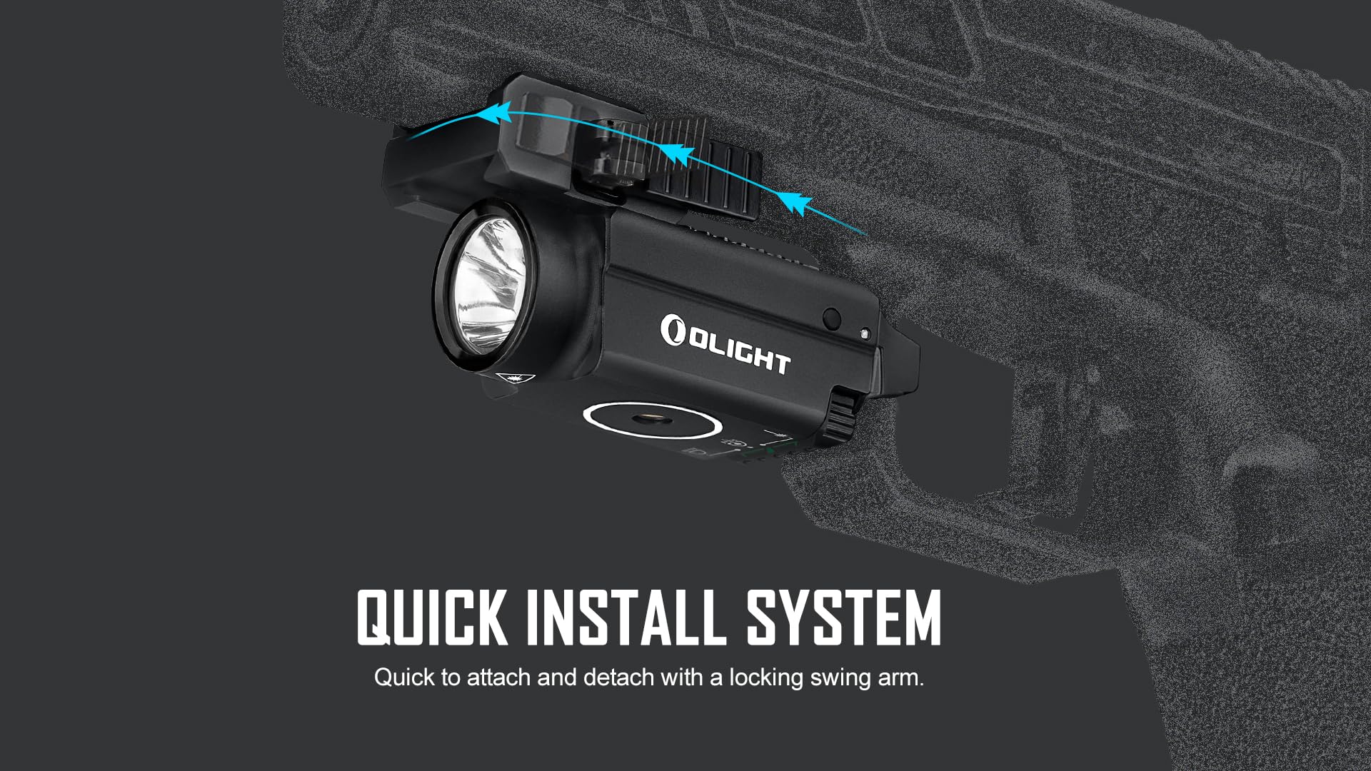 OLIGHT Baldr S Linterna Táctica 800Lm 130M 3 Modos con Luz Verde y Blanca Doble Interruptor Trasero Perfecta para Picatinny Rail y GLOCK Caza Defensa Utilizada (luz Blanca + luz Verde, Nergo)