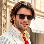 CARFIA Lunettes de soleil pour hommes en métal polarisé UV Protection pour la conduite de la pêche Randonnées à l'usage quotidien CA5225