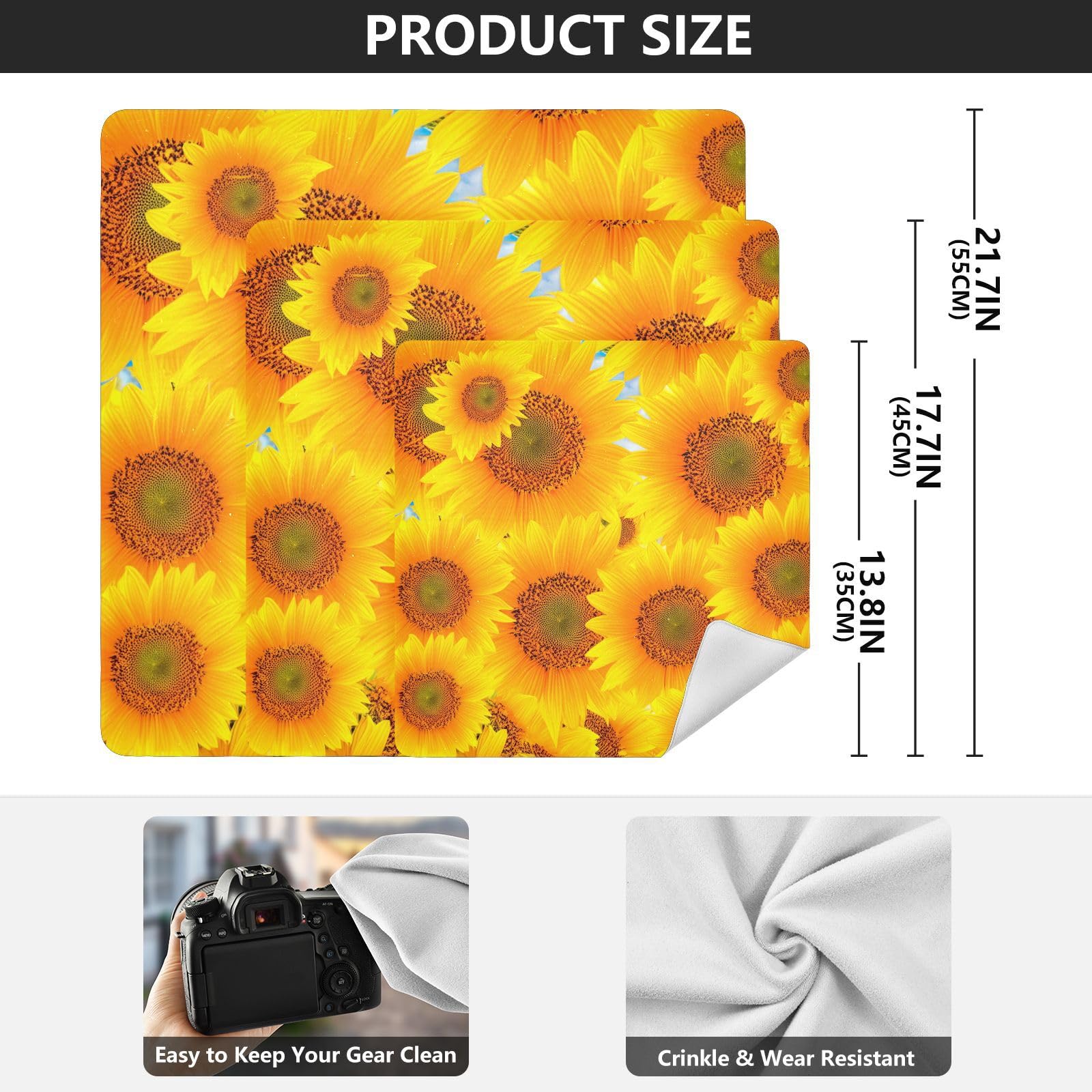 ODAWA Sunflowers Yellow Petals 17.7