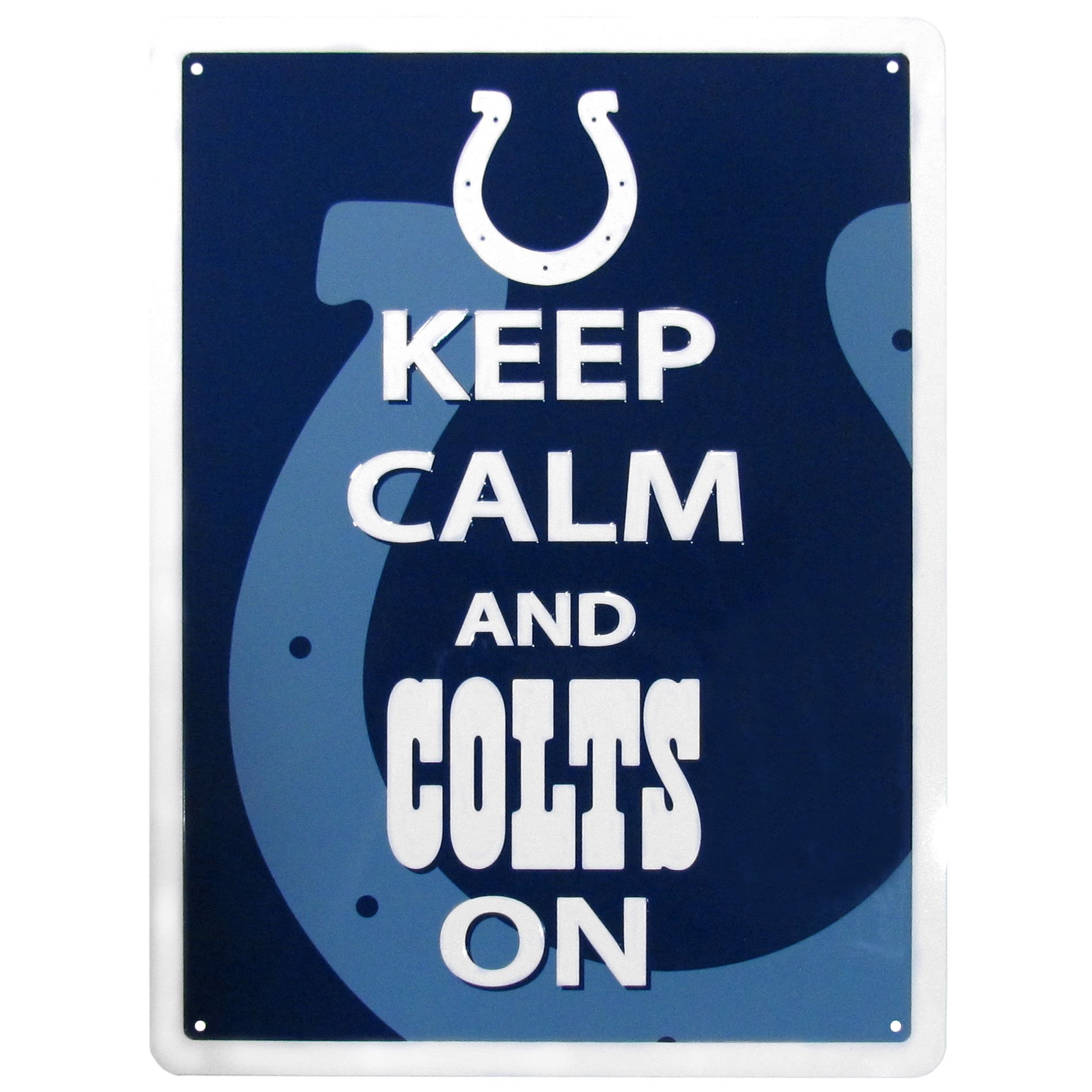 NFL Siskiyou Sports Fan Shop Indianapolis Colts Keep Calm Sign 12 inch Team Color