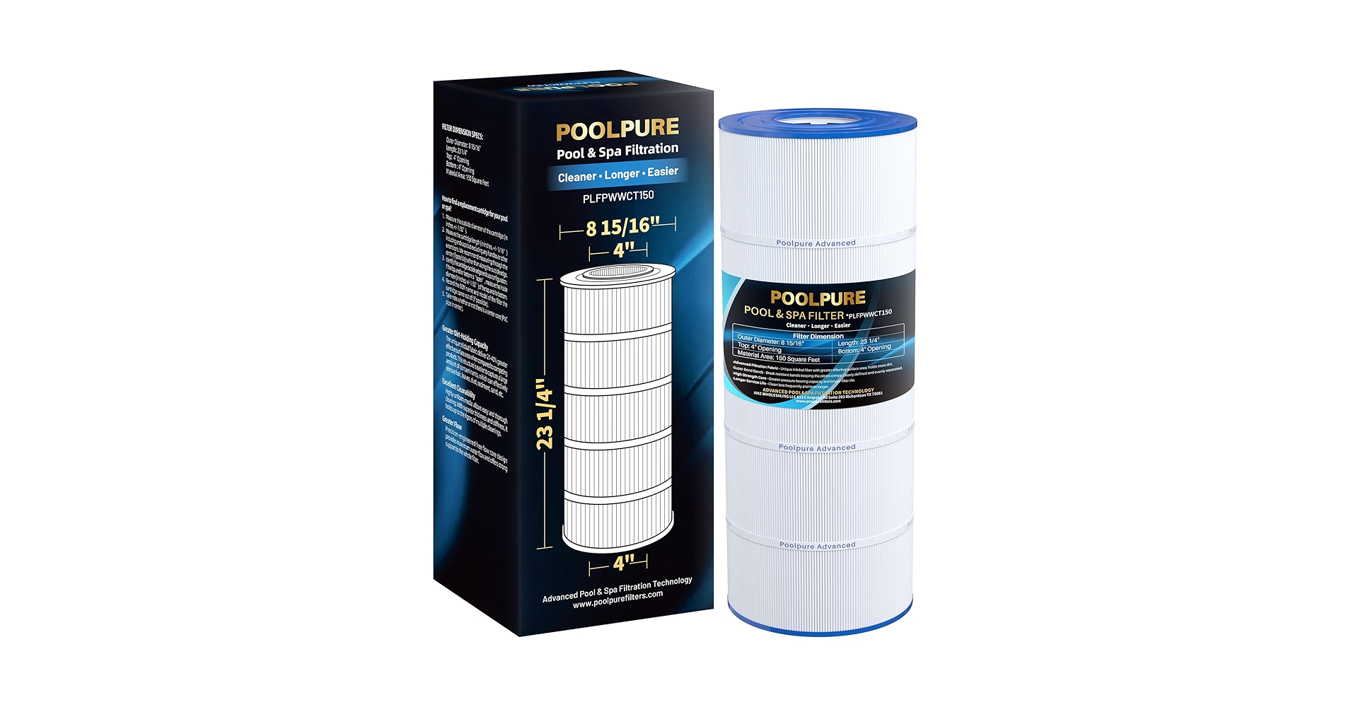 Amazon.com : POOLPURE PLFPWWCT150 Pool Filter Replaces