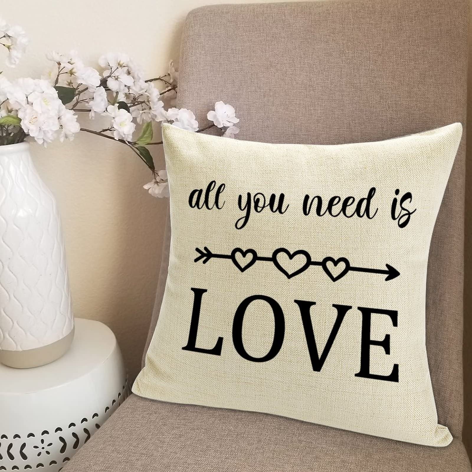 Amazon.com: Rebbygena All You Need is Love Throw Pillow Covers